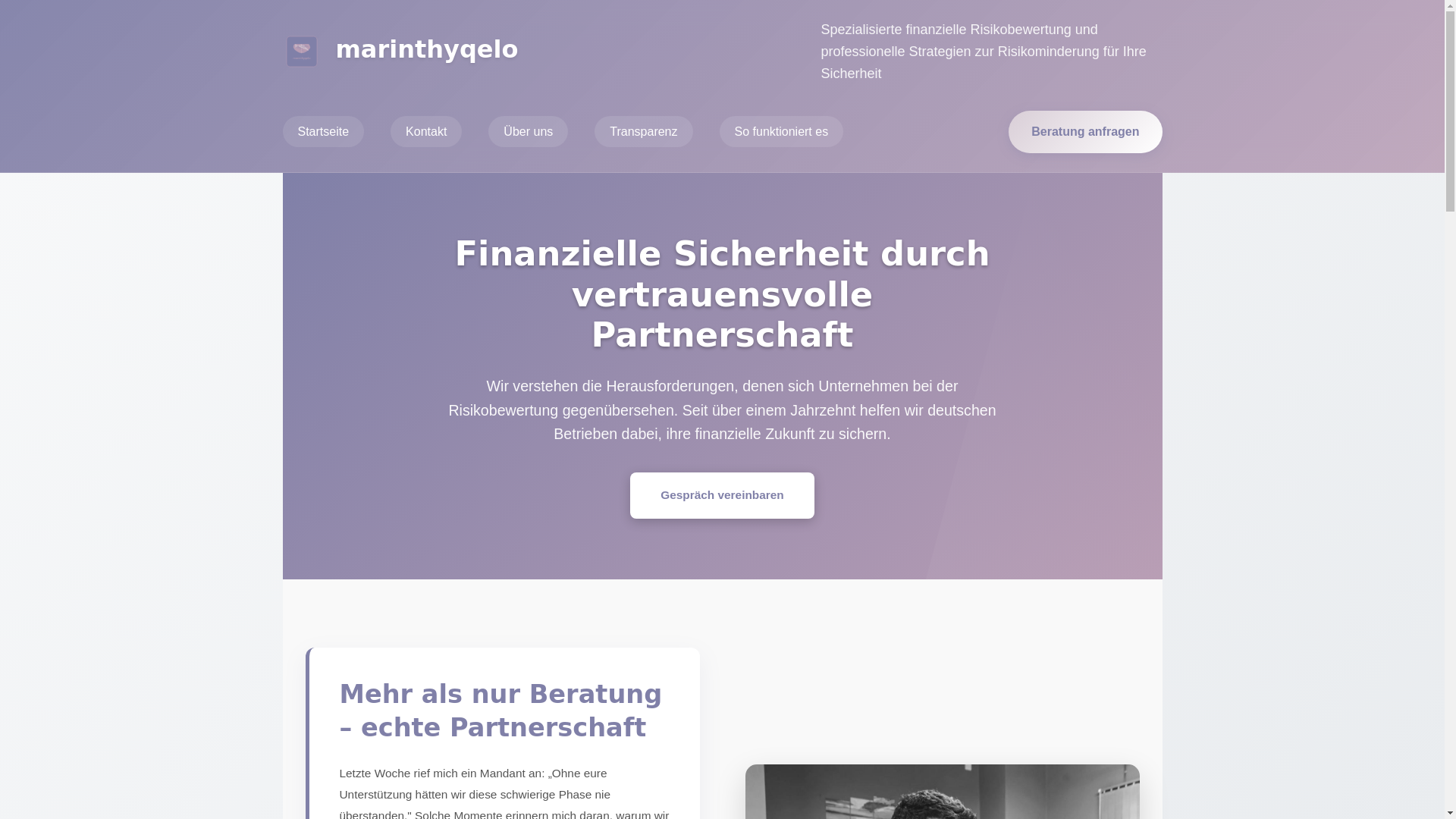 website screenshot of https://marinthyqelo.com/