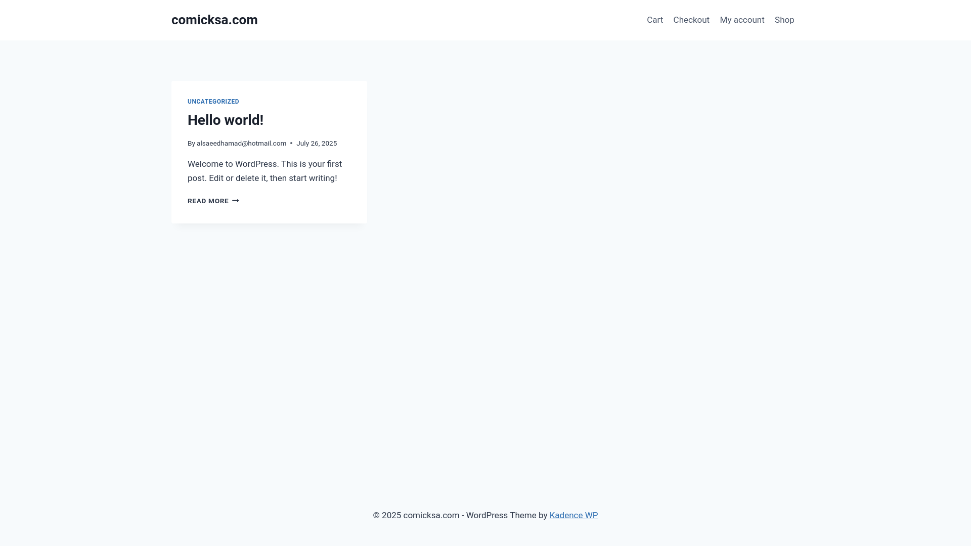 website screenshot of https://comicksa.com/