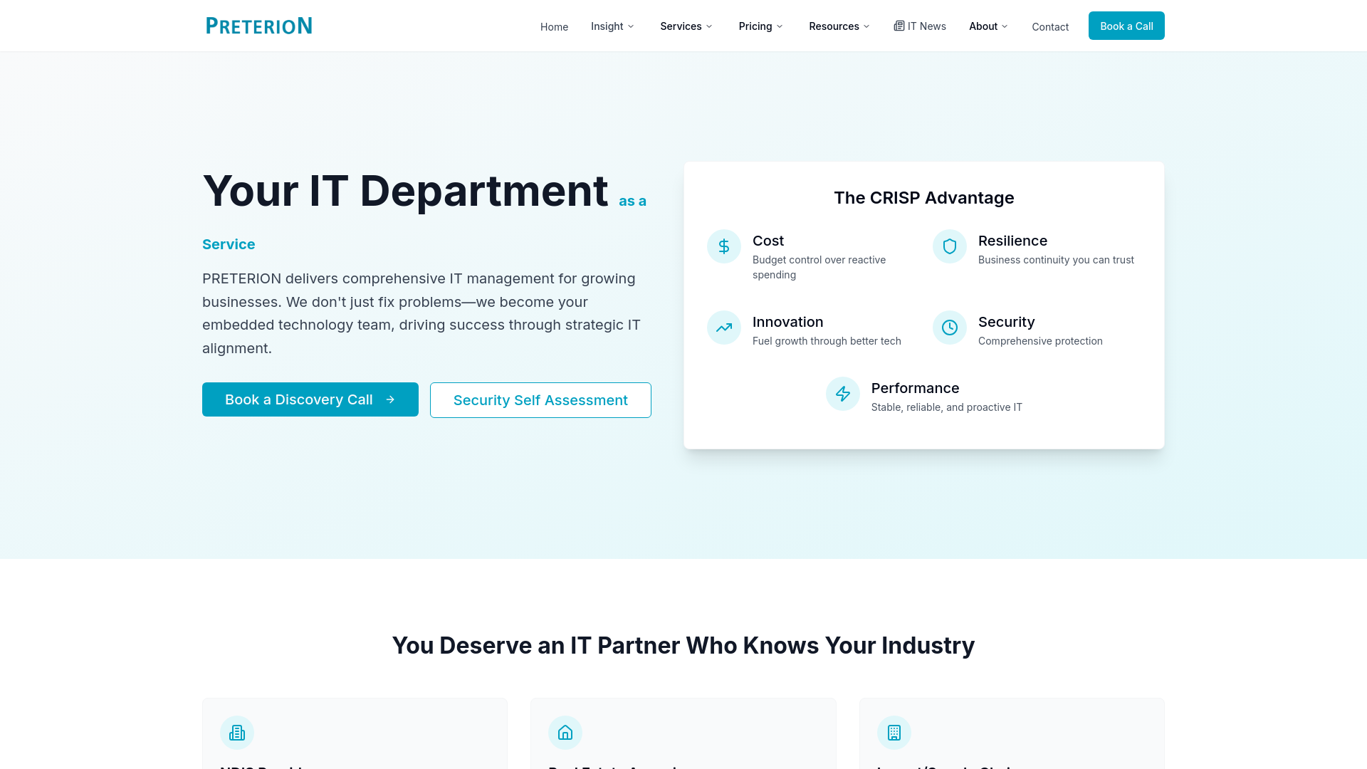 website screenshot of https://preterion-com.pages.dev/