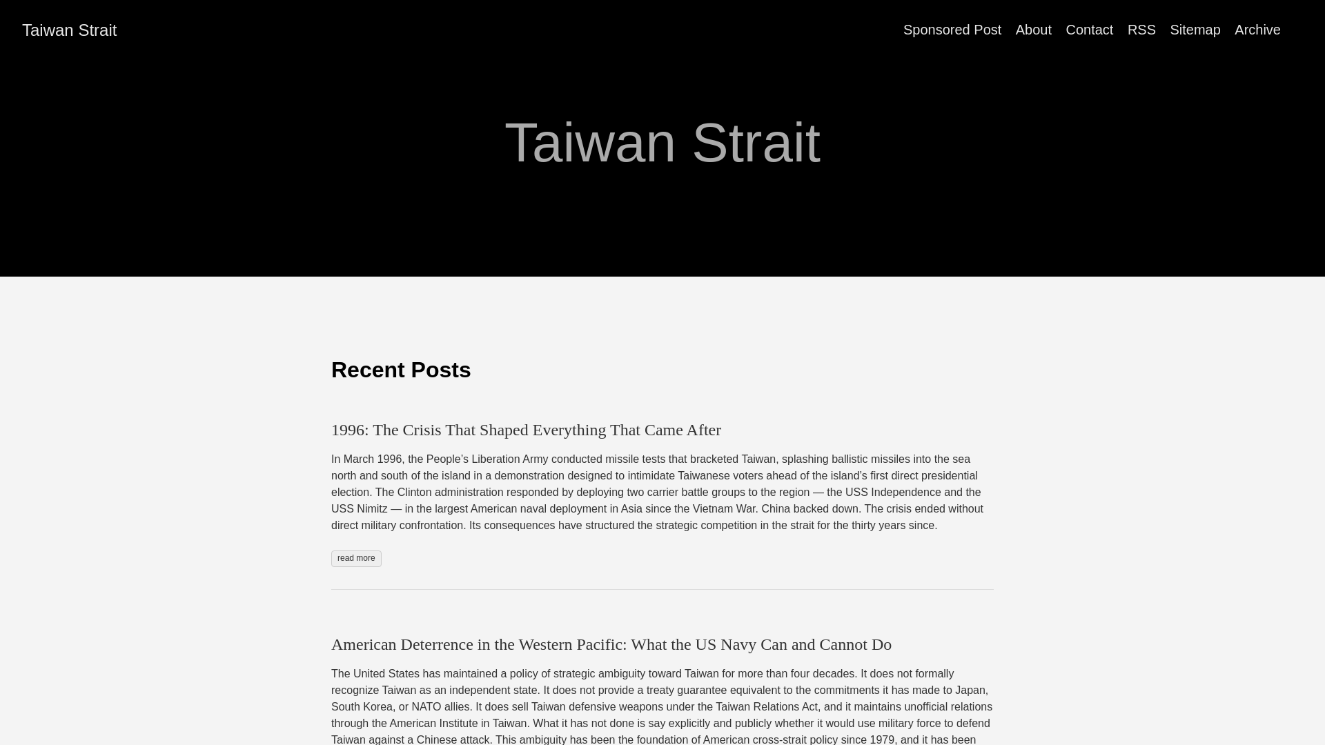 website screenshot of https://taiwanstrait-com.pages.dev/