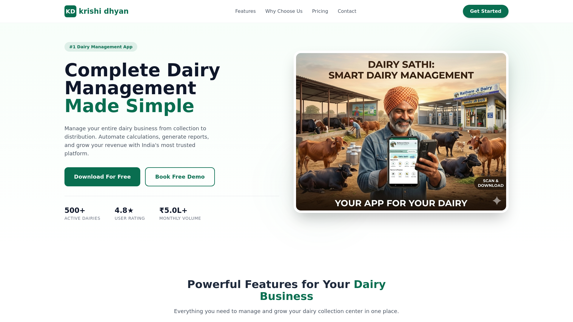 website screenshot of https://krishidhyan.com/