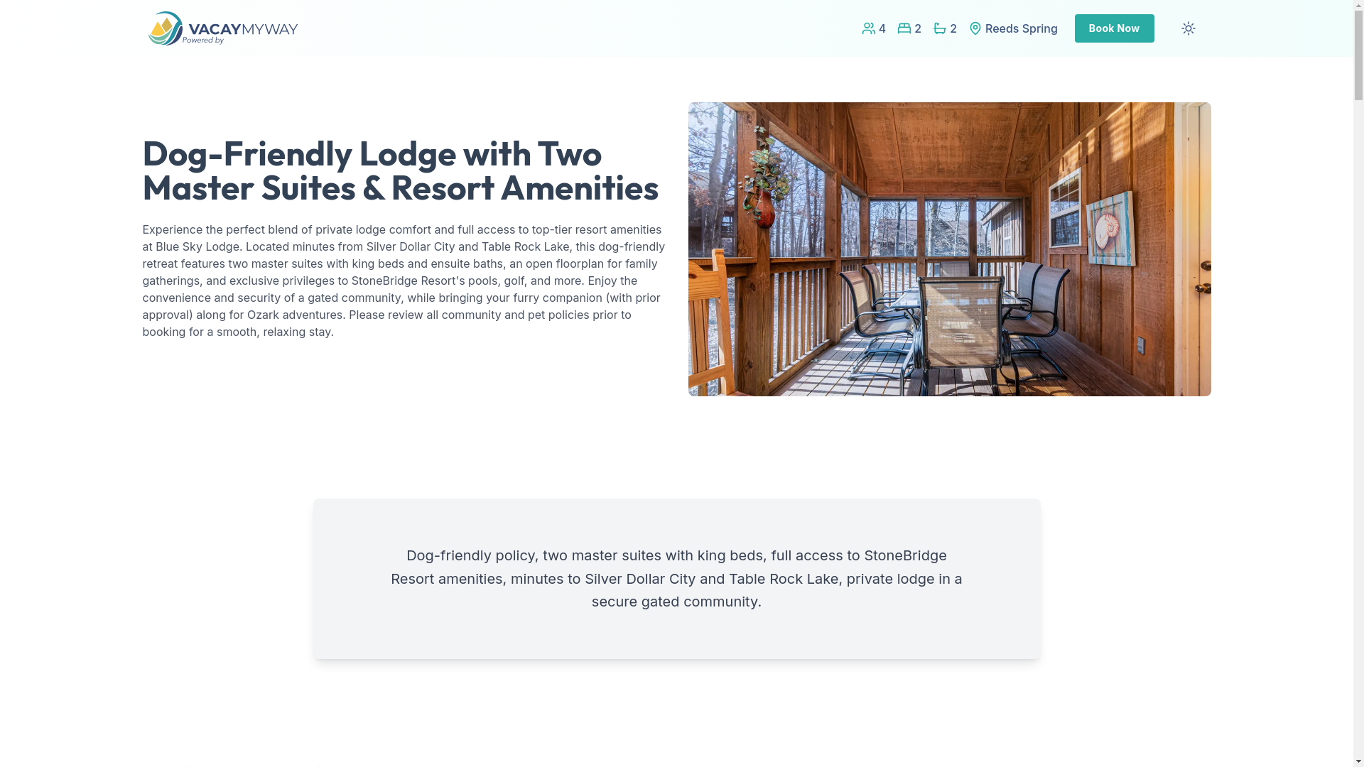 website screenshot of https://bransongolf.house/