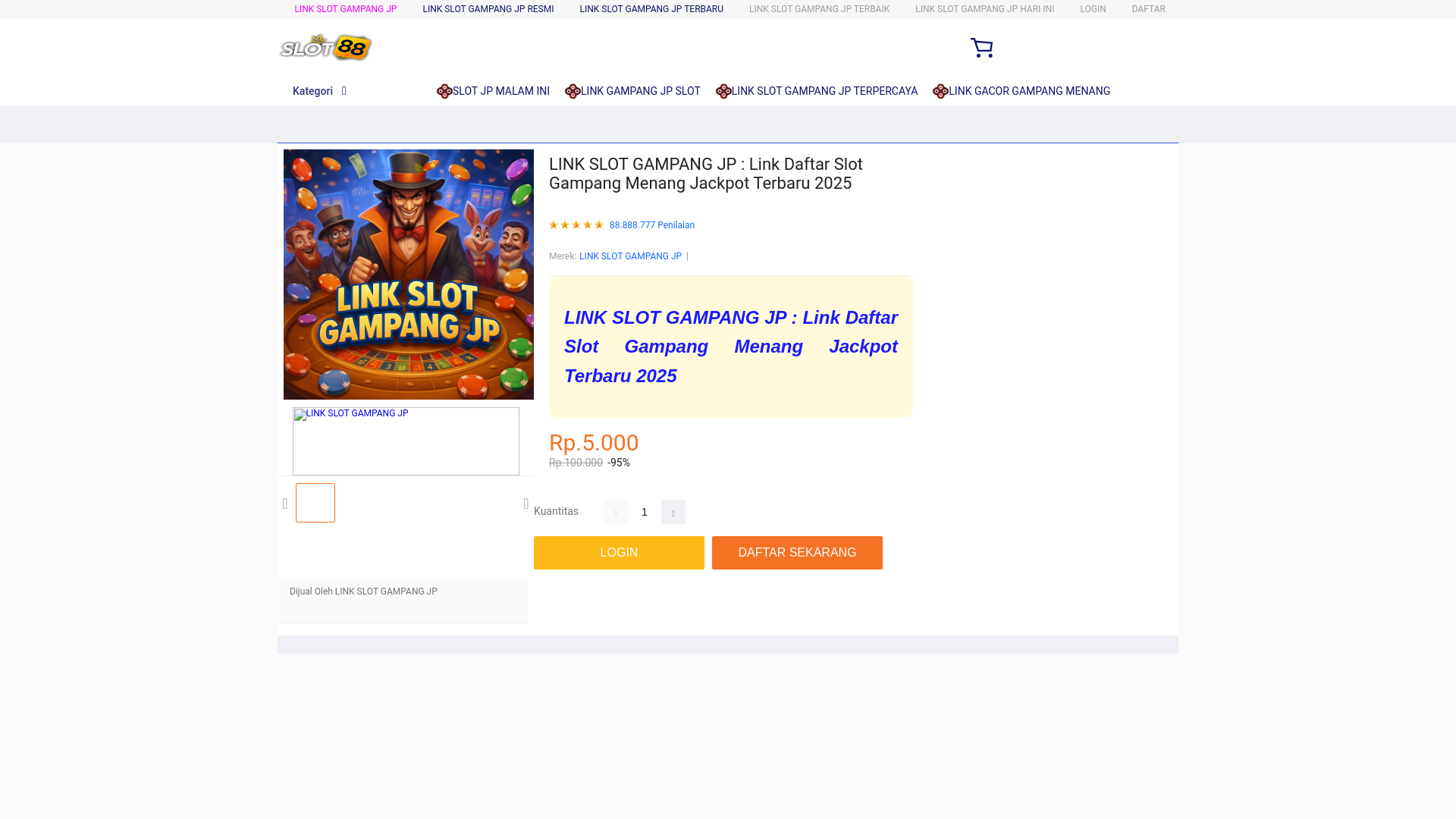 website screenshot of https://linkslotgampangjp.pages.dev/