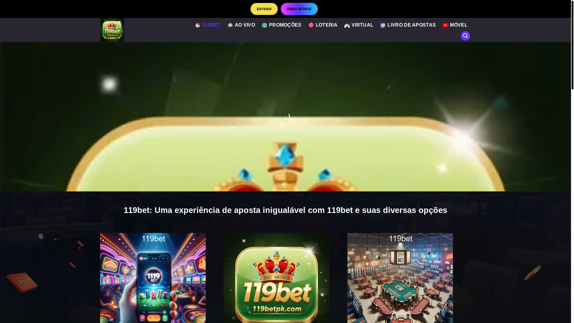 website screenshot of https://119betpk.com/