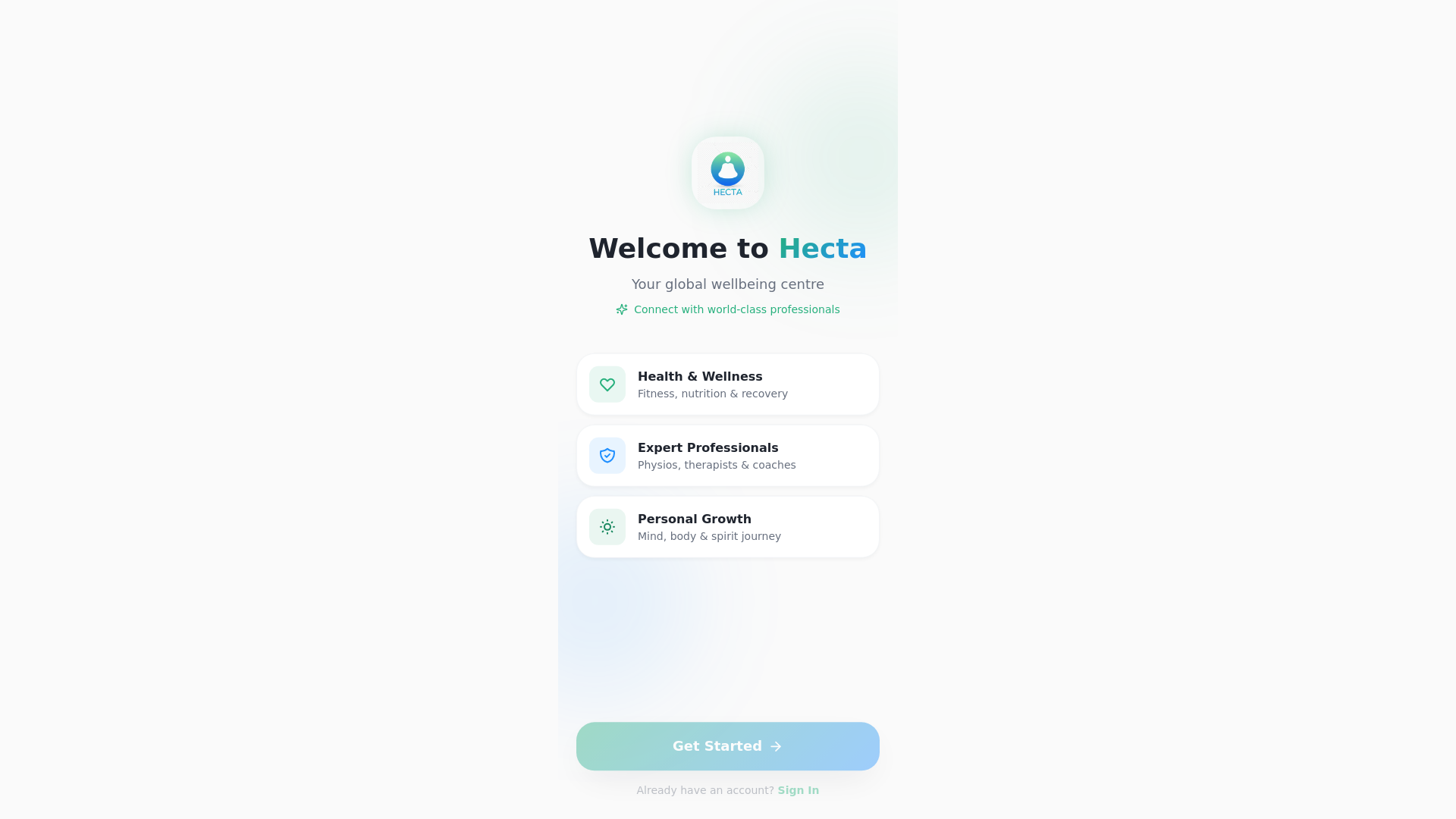 website screenshot of https://hecta.me