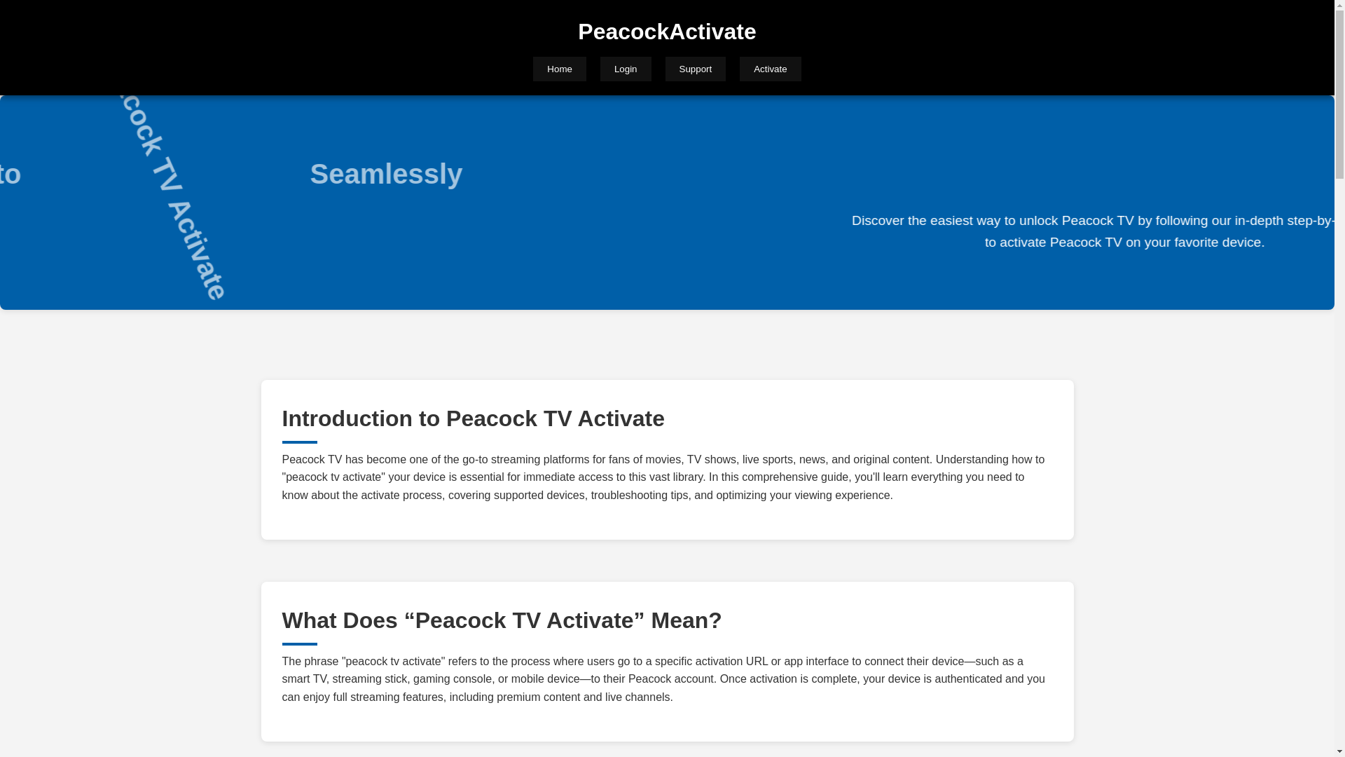 website screenshot of https://peacocktvactivate.pages.dev/