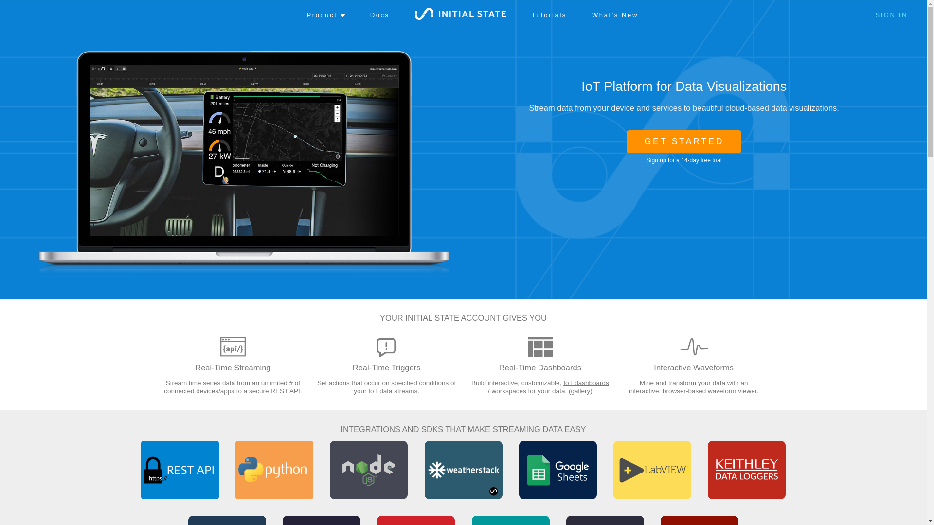 website screenshot of http://initialstate.com/
