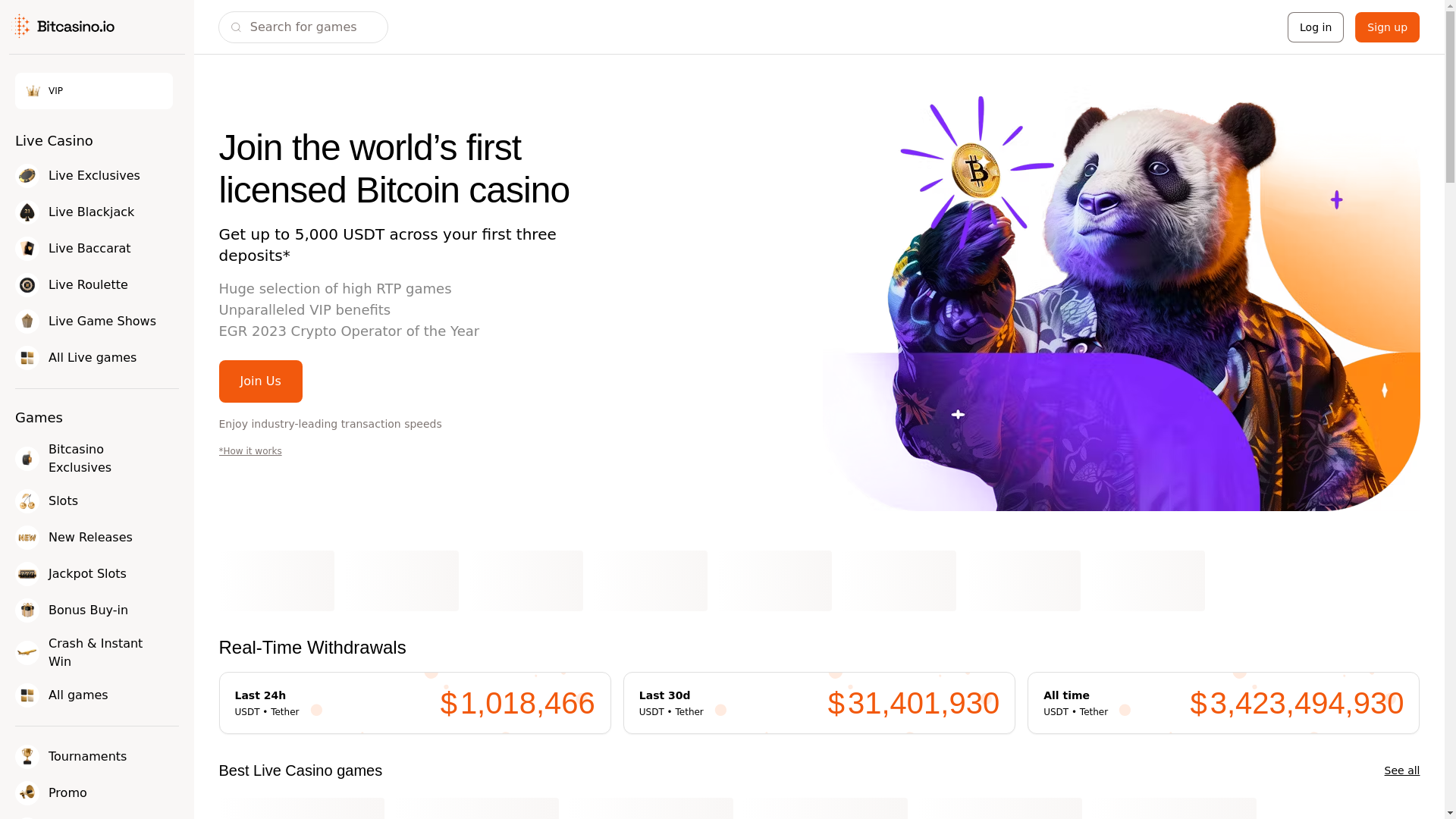 website screenshot of https://bitcasino419.io/