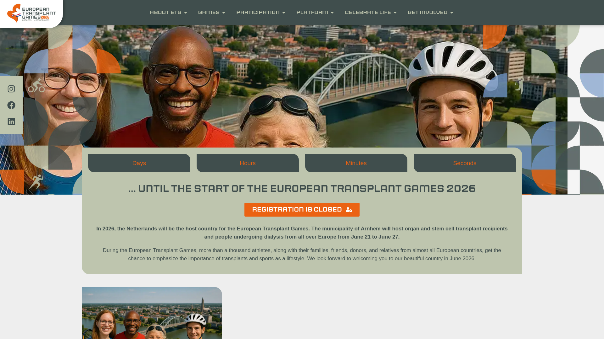 website screenshot of https://etg2026.nl/