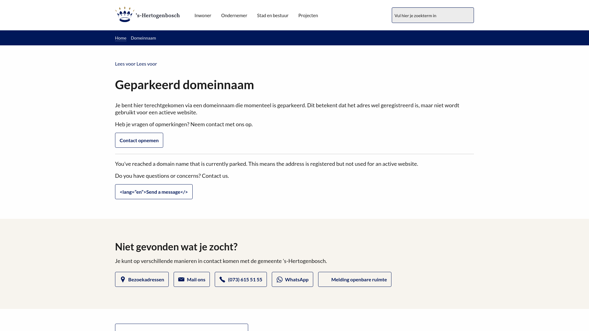 website screenshot of https://parkeergaragest-jan.nl