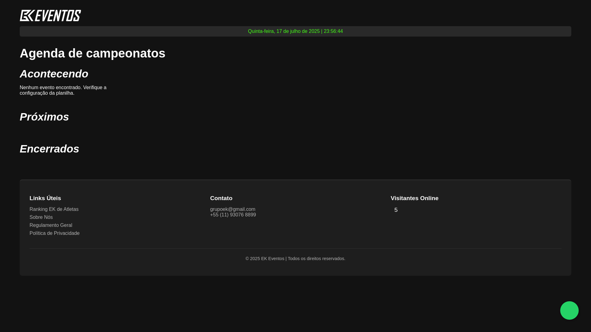 website screenshot of https://ekeventos.pro/