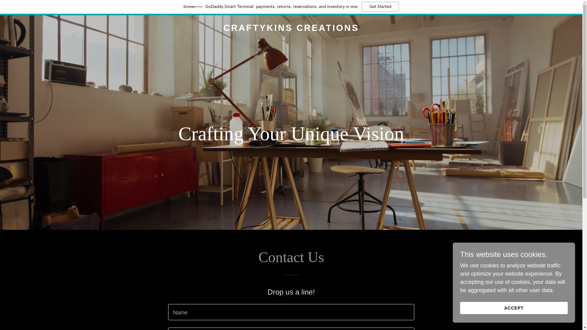 website screenshot of https://craftykinscreations.com/