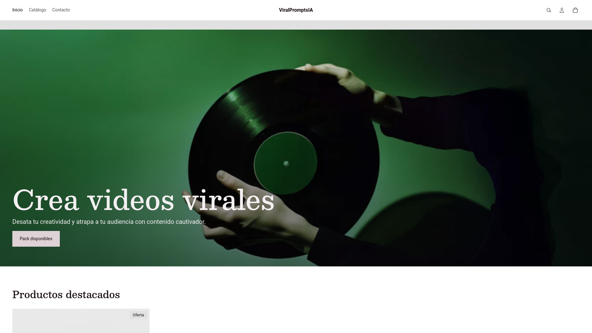 website screenshot of https://viralpromptsia.com/