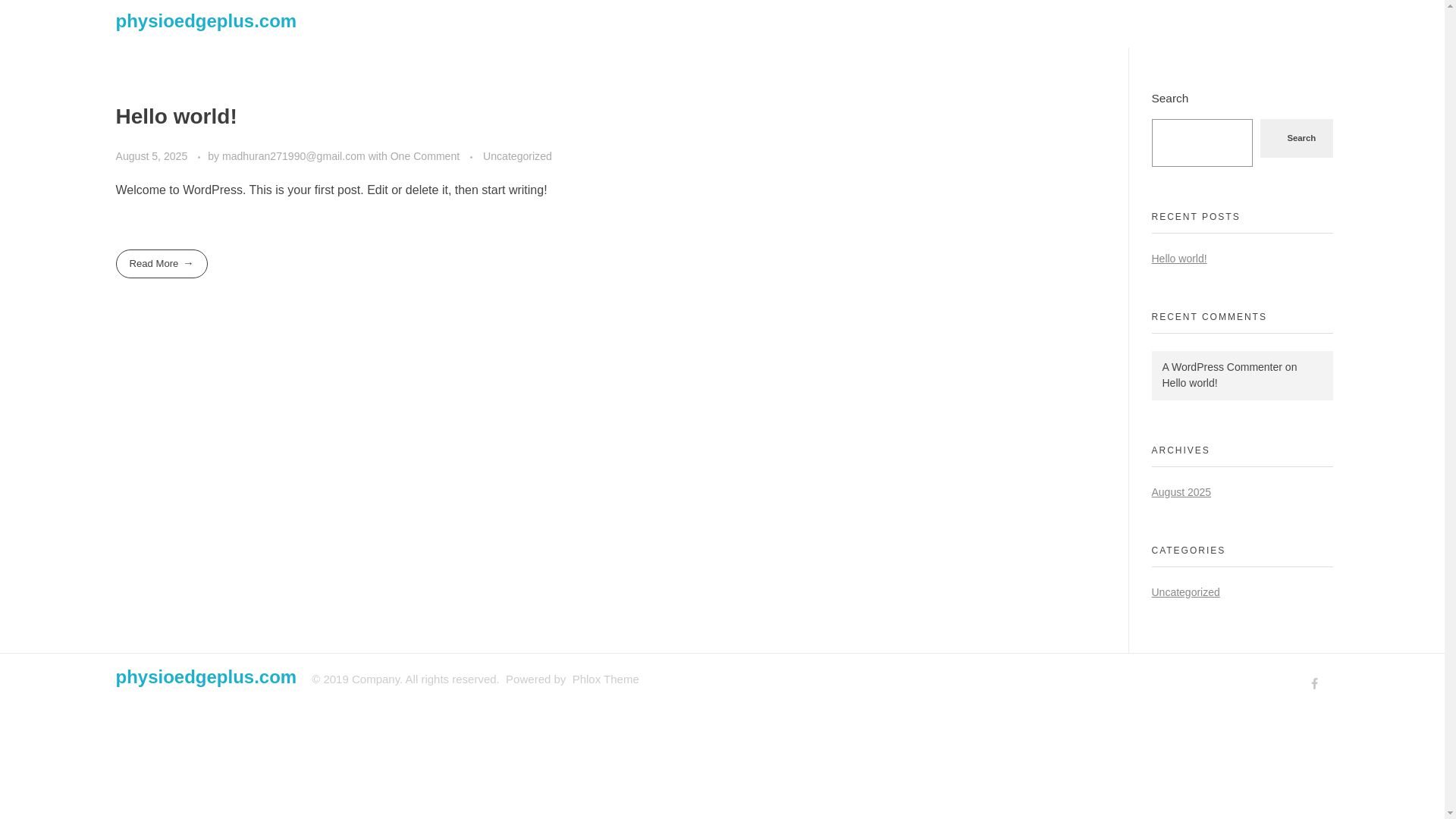 website screenshot of https://physioedgeplus.com/
