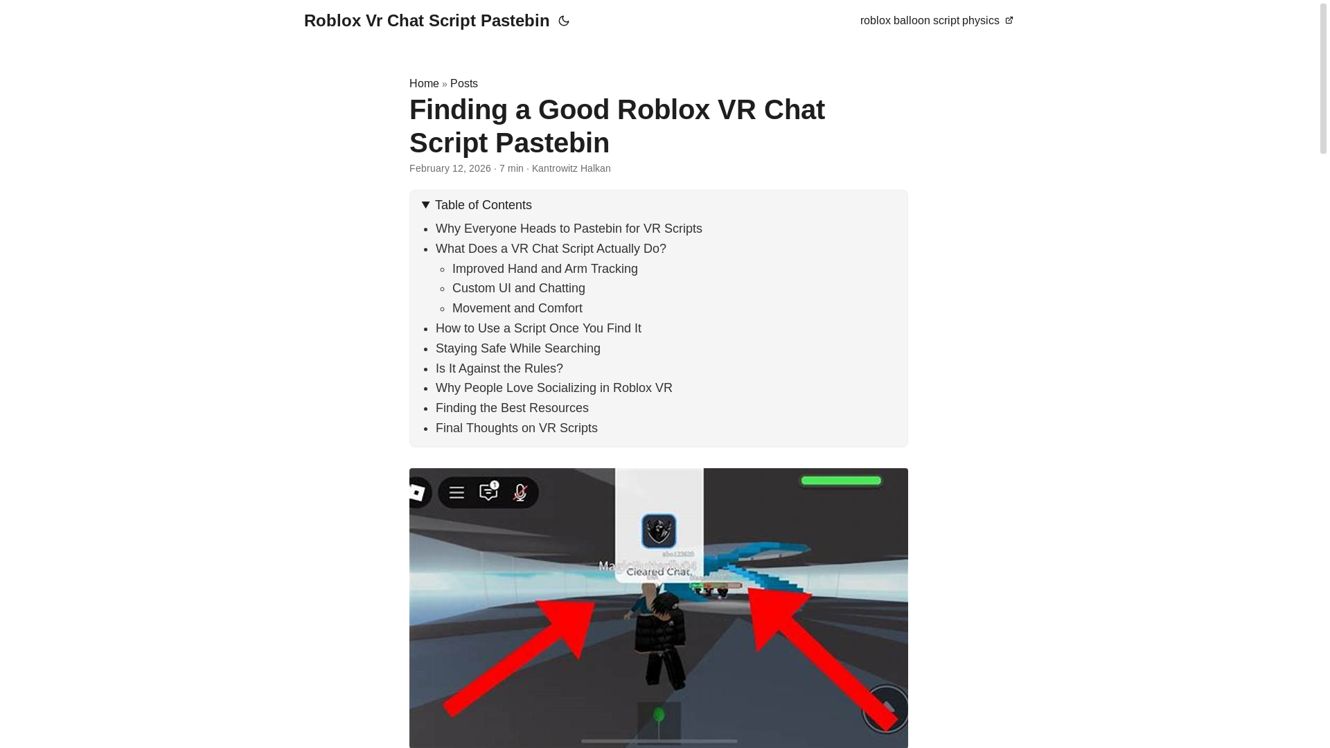 website screenshot of https://roblox-vr-chat-script-pastebin.pages.dev/