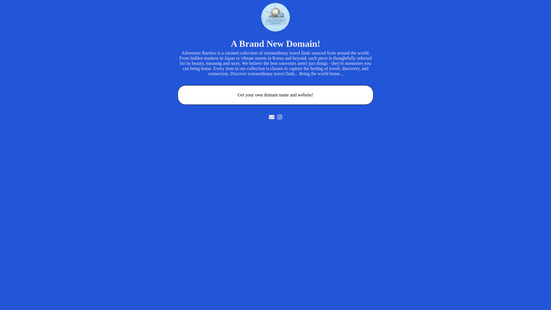 website screenshot of https://adventurerarities.com