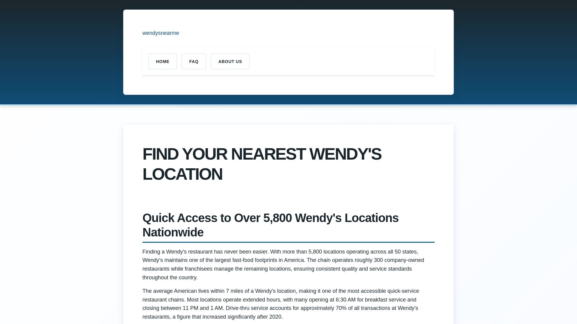 website screenshot of https://wendysnearme-xyz.pages.dev/