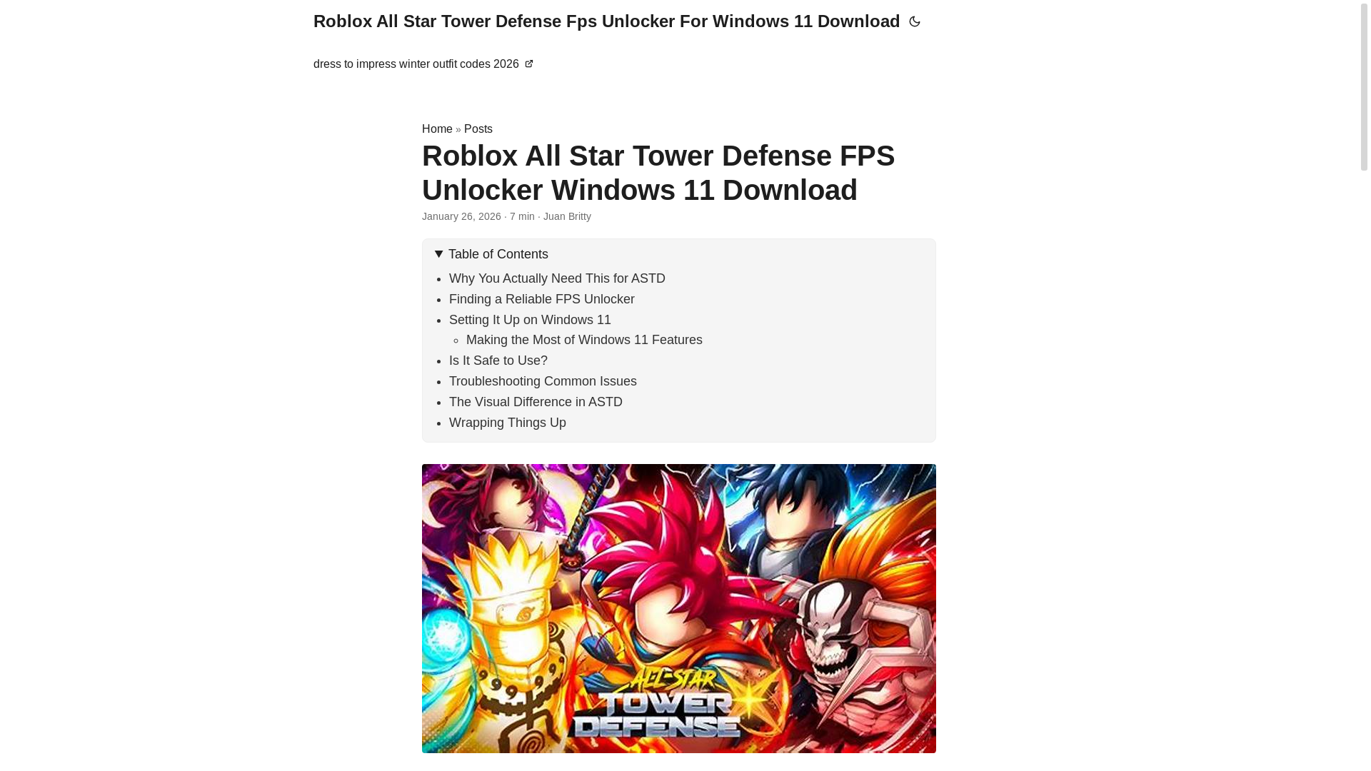website screenshot of https://roblox-all-star-tower-defense-fps-unlocker-for-windows-1.pages.dev/