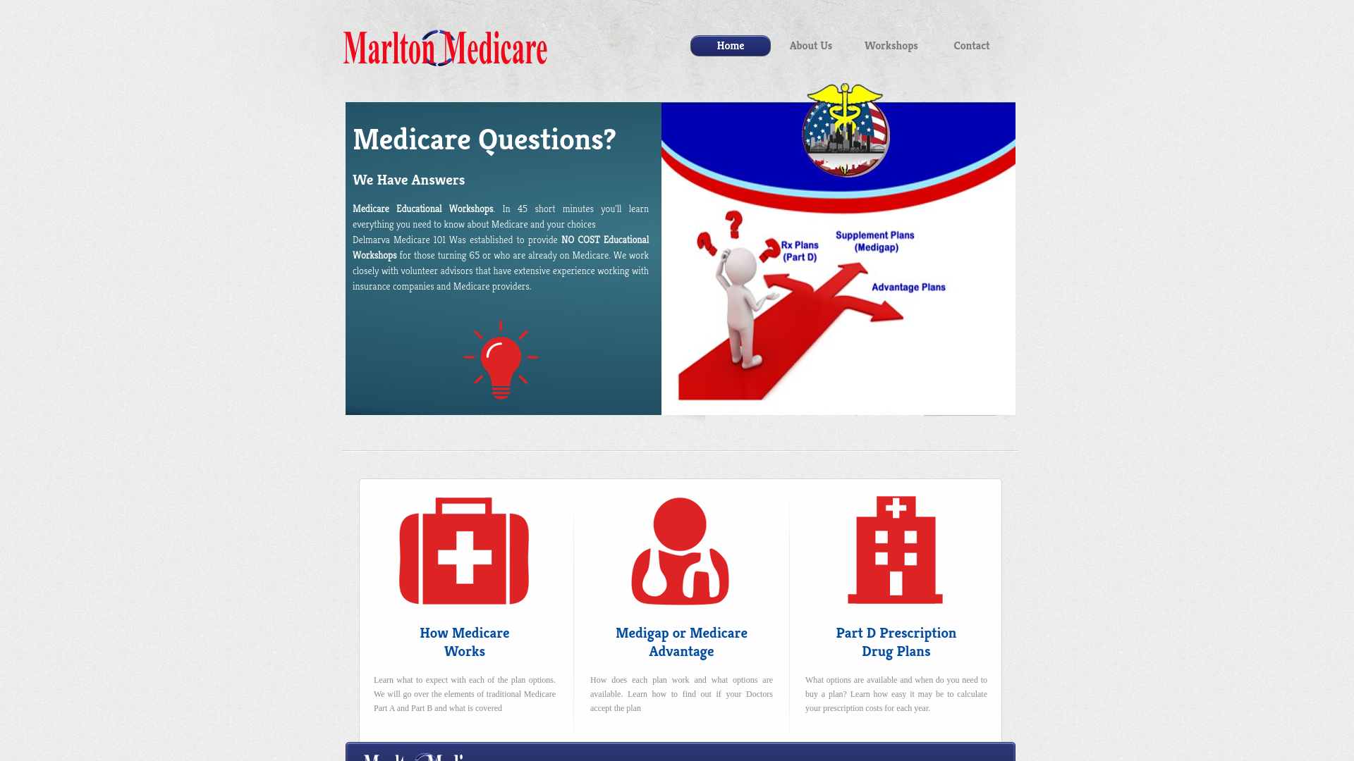 website screenshot of https://marltonmedicare.com/