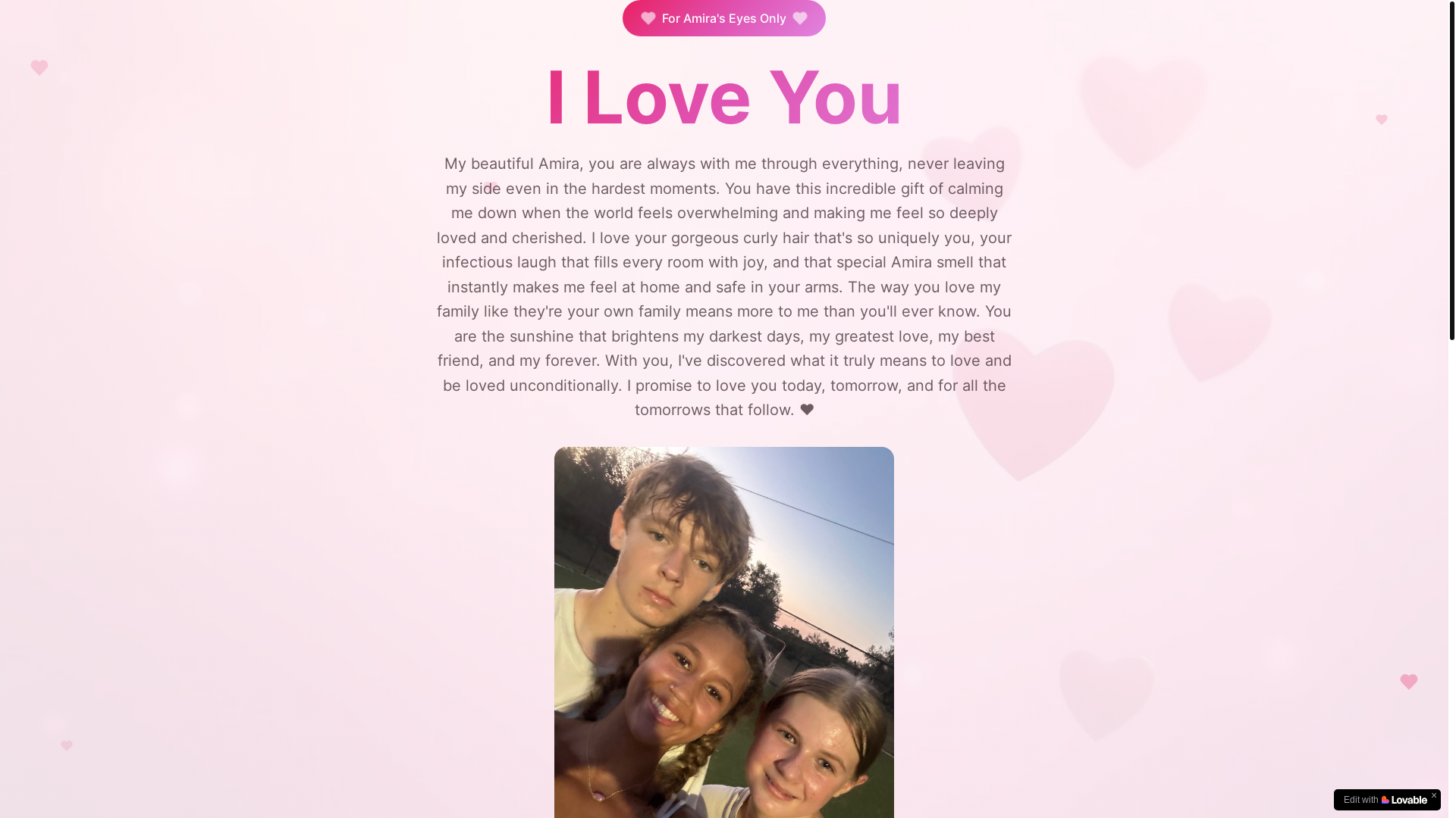 website screenshot of https://foreveramira.org/