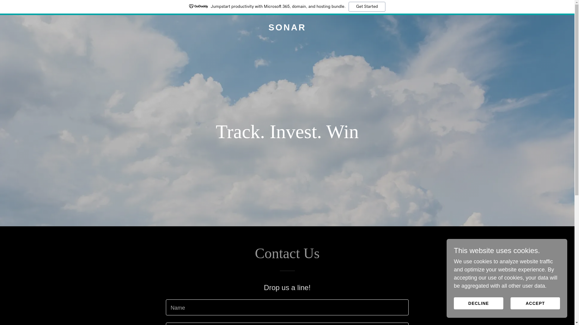 website screenshot of https://sonartracker.io/