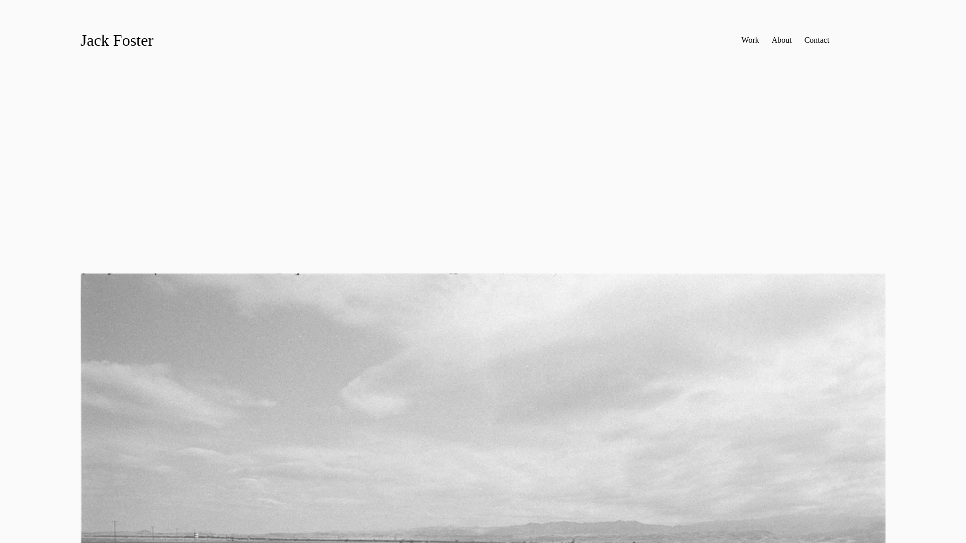 website screenshot of https://jackfosterphotography.com/