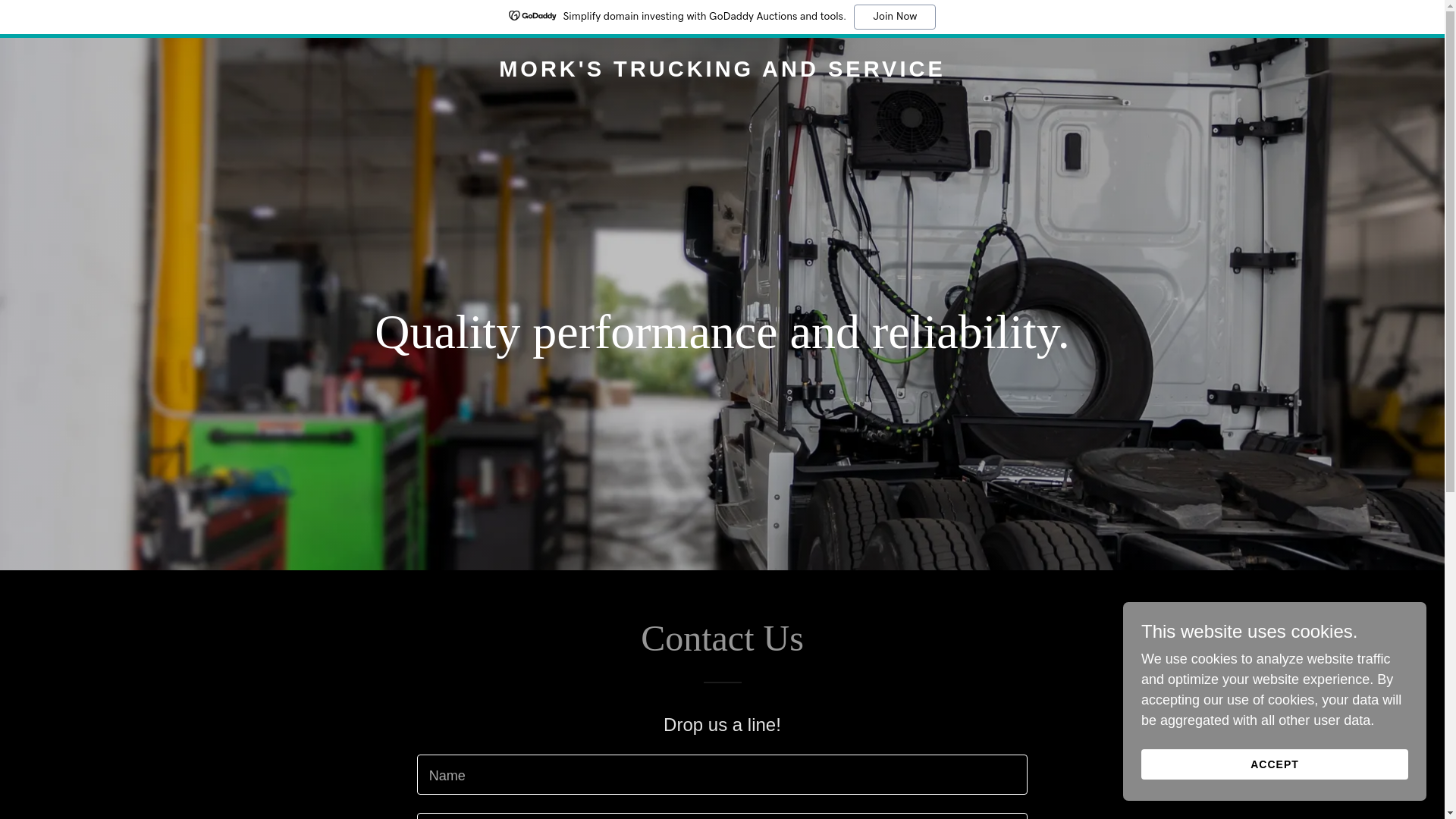 website screenshot of https://morkstruckingandservice.com/