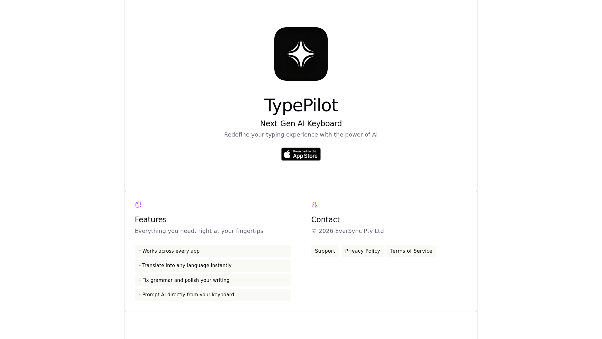 website screenshot of https://typepilot.pages.dev/