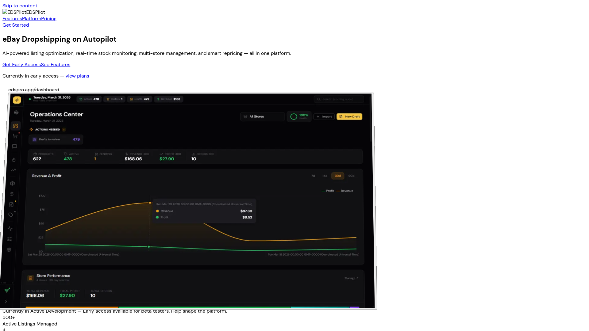 website screenshot of https://edspilot.com/