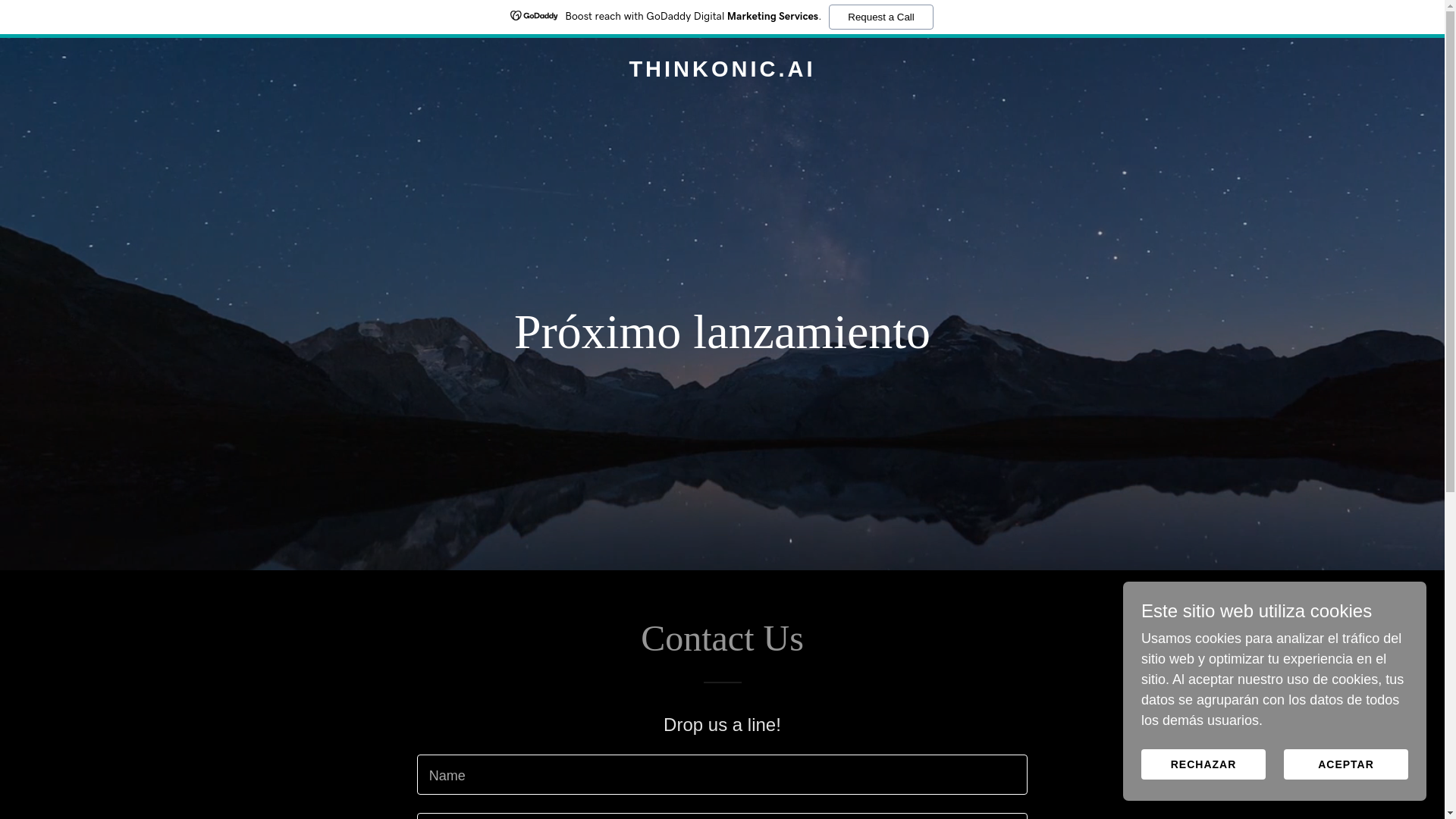 website screenshot of https://thinkonic.ai/