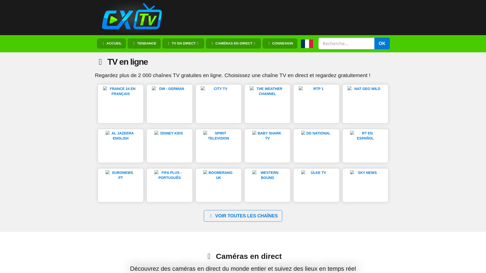 website screenshot of https://cxtvdirect.com/