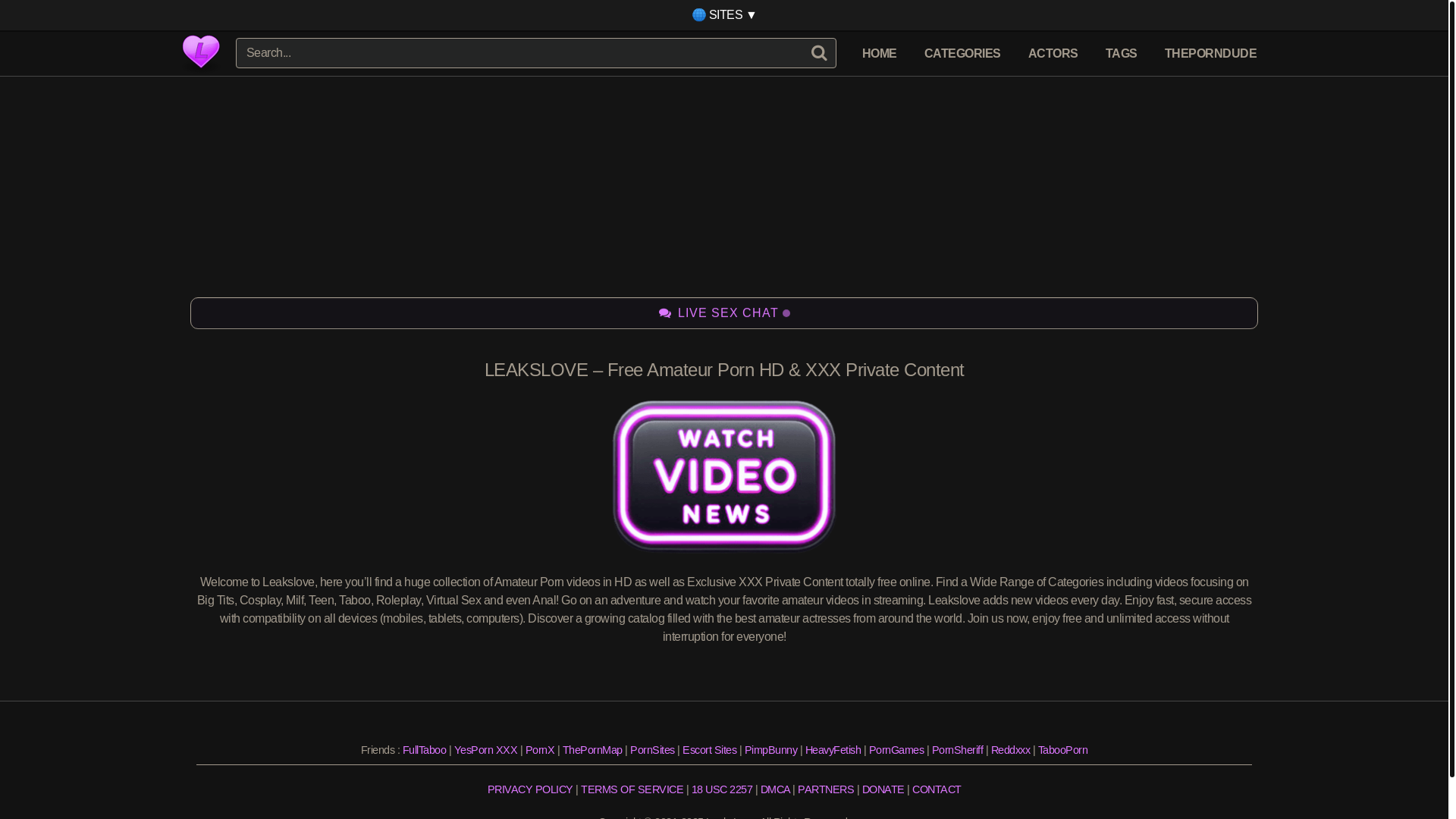 website screenshot of https://leakslove.com/