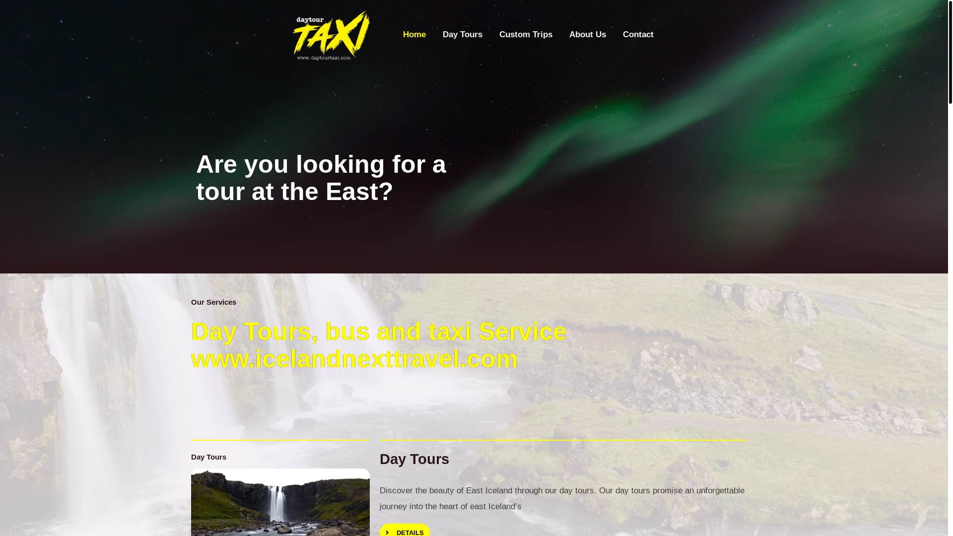 website screenshot of https://easticelandtravel.com/