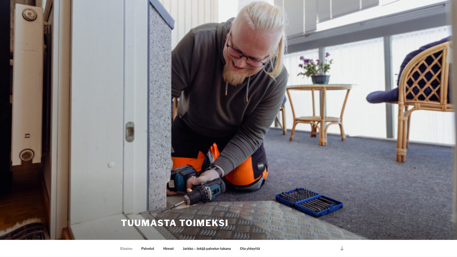 website screenshot of https://tuumastatoimeksi.fi/