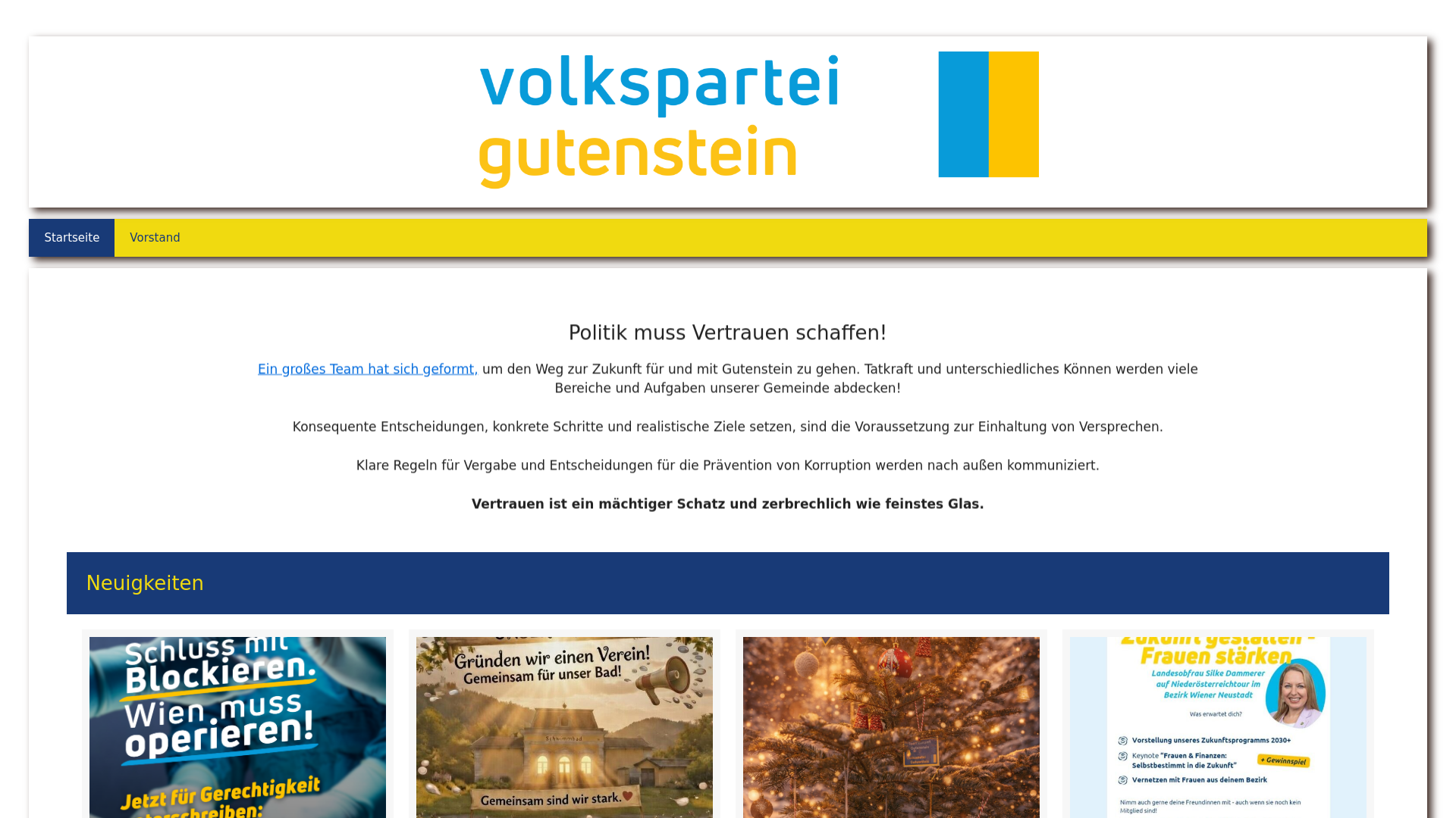 website screenshot of https://oevp-gutenstein.at/