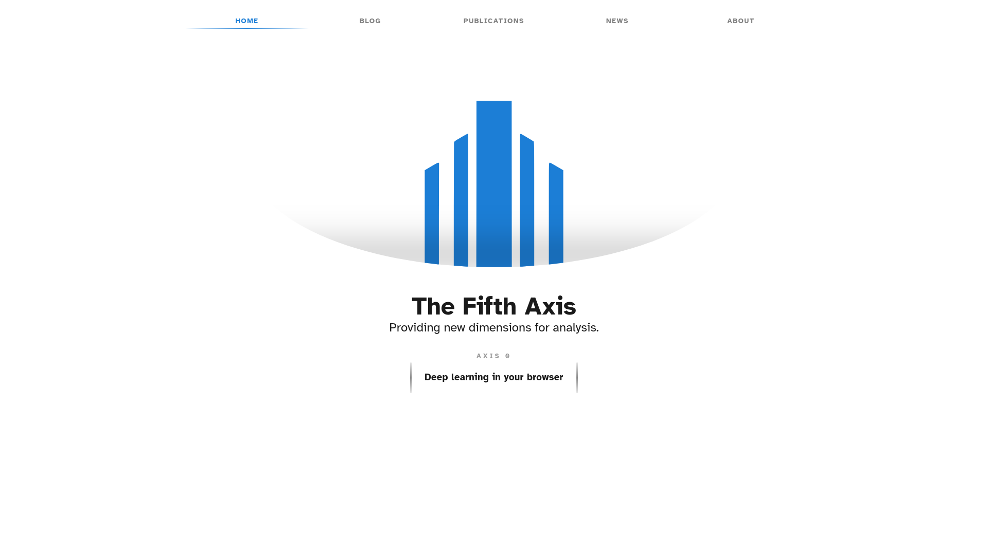 website screenshot of https://www.fifthaxisllc.com