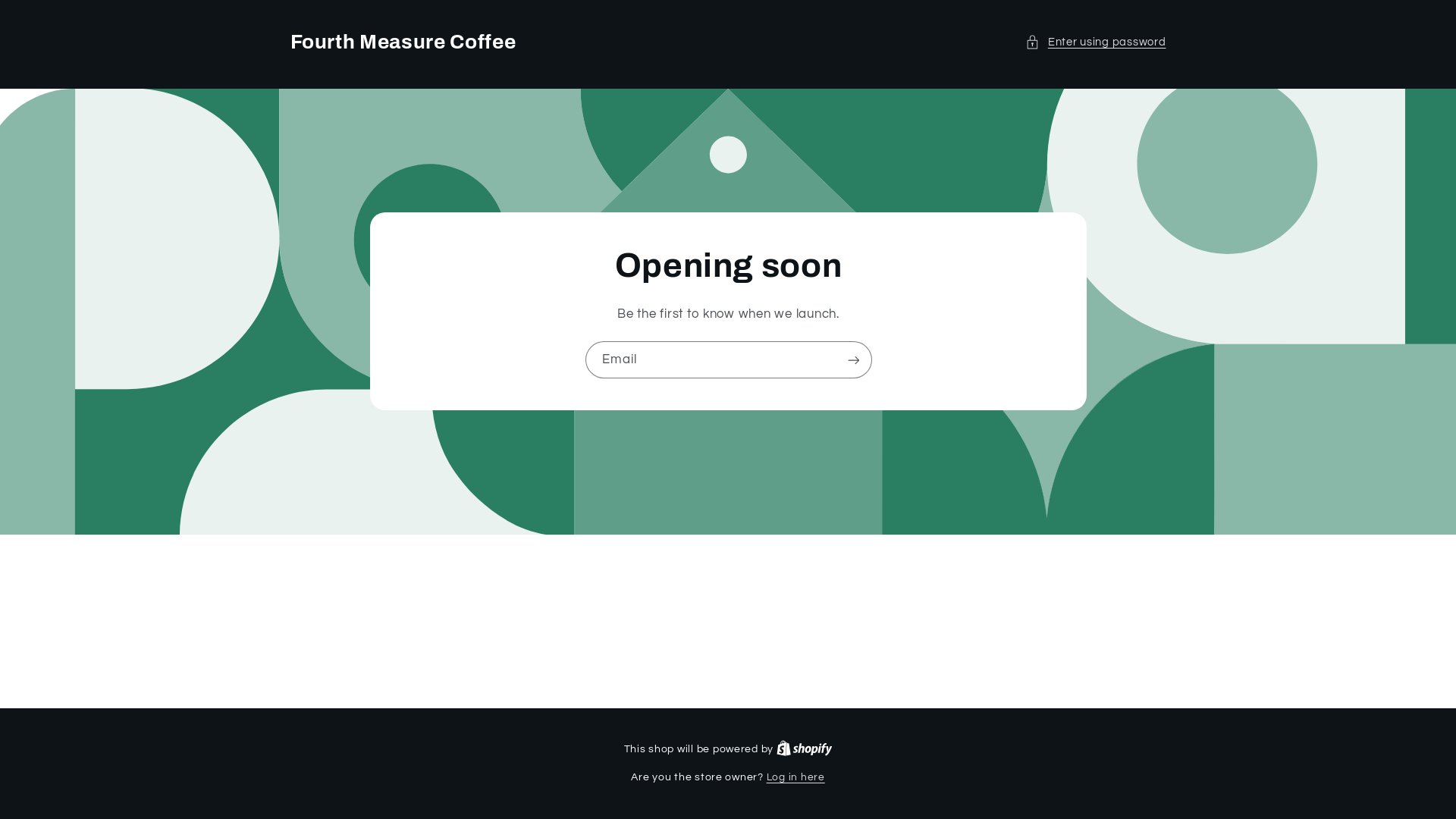 website screenshot of https://fourthmeasurecoffee.com/