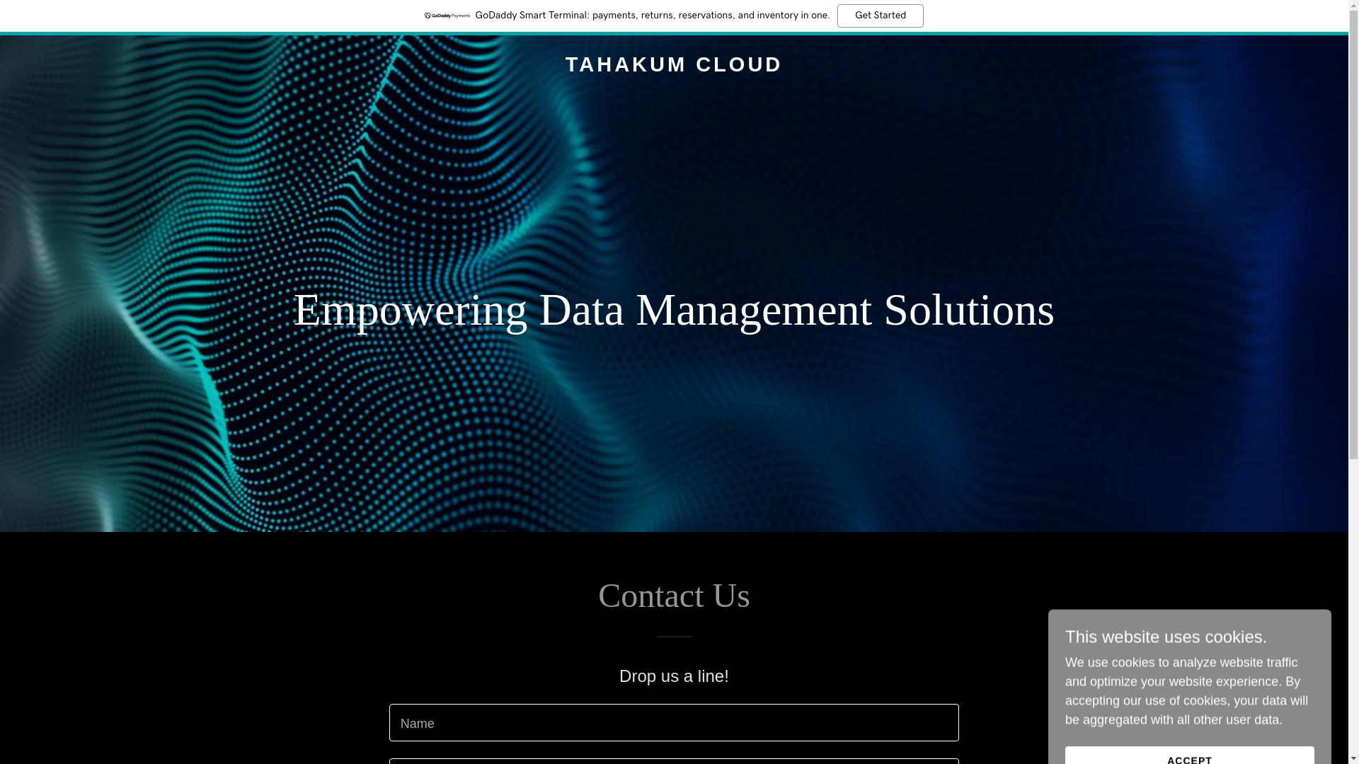 website screenshot of https://tahakumcloud.com/