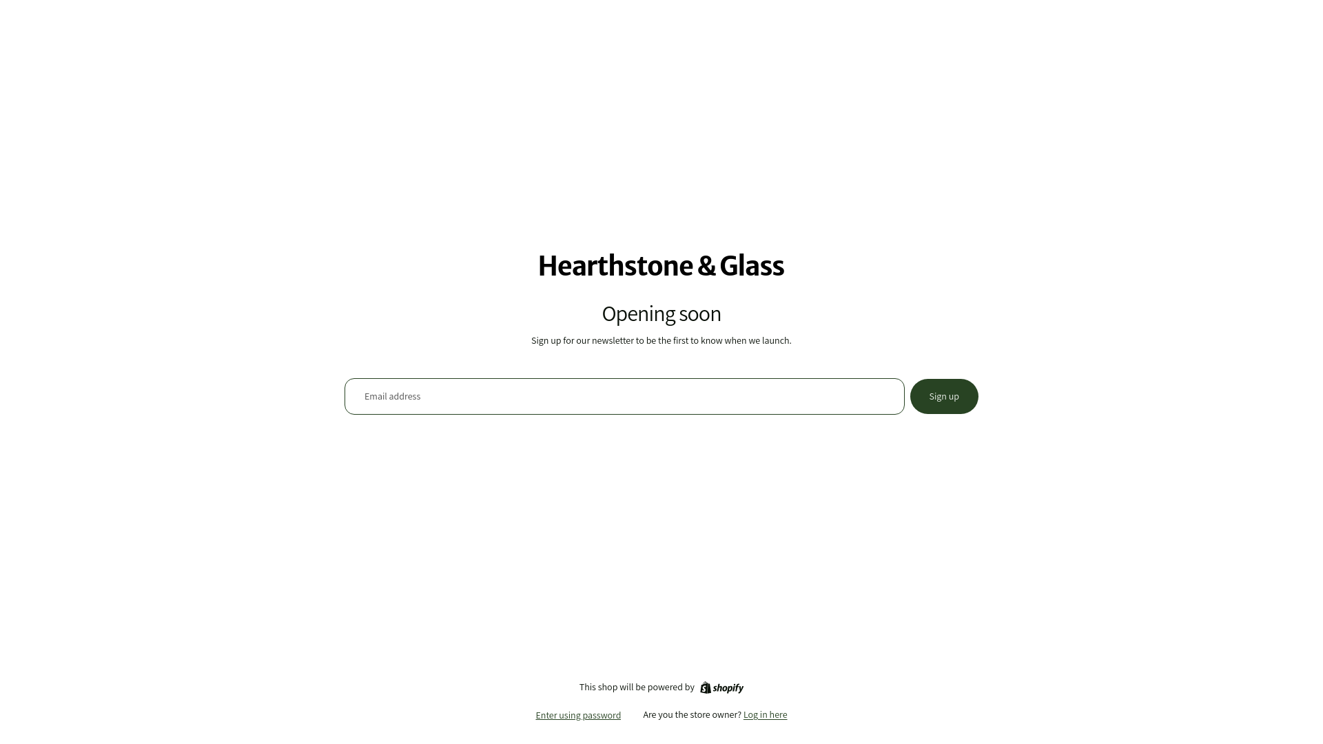 website screenshot of https://hearthstoneandglass.com/