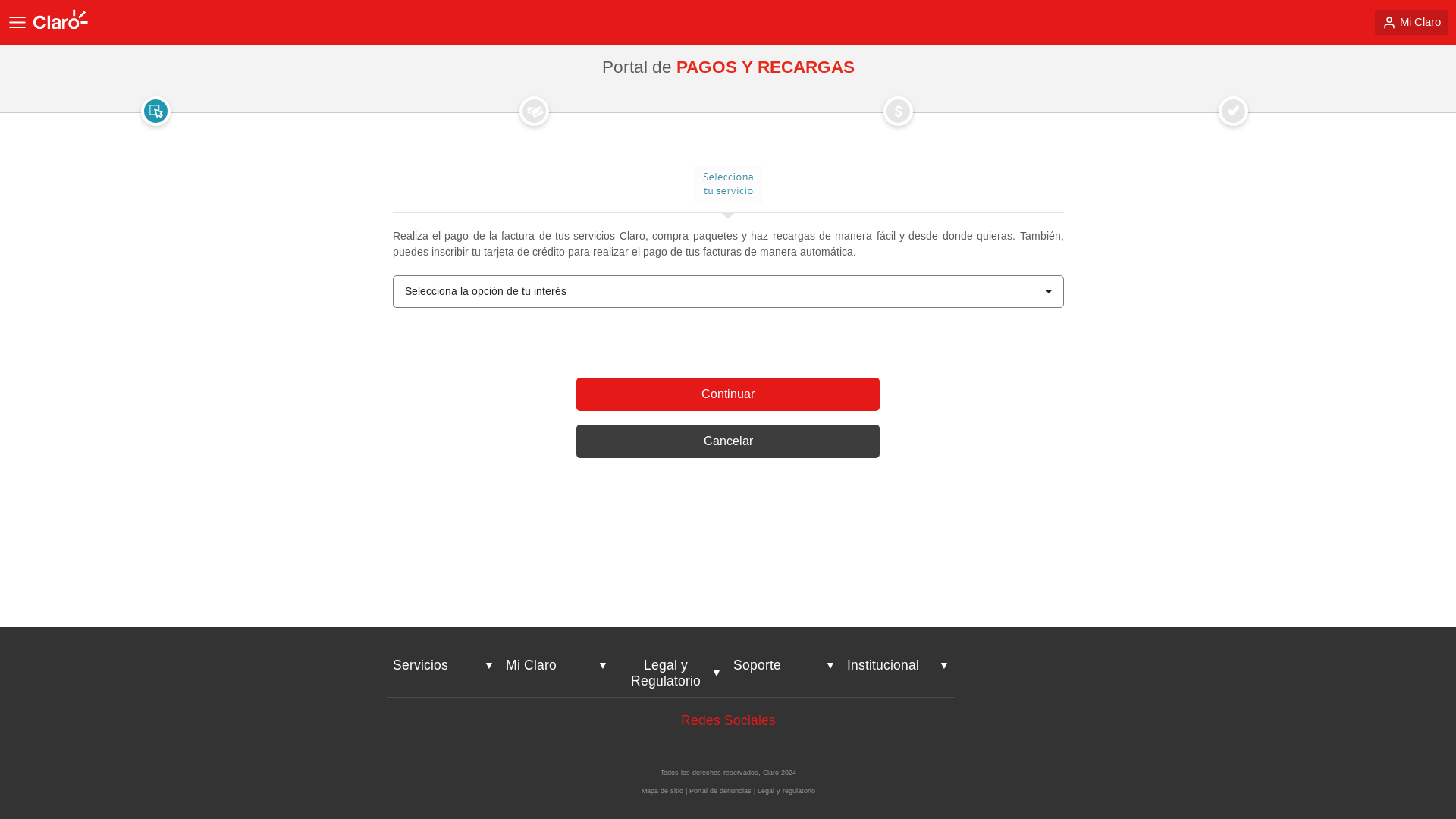 website screenshot of https://portalparapagosdeclaroexpress.com.co/
