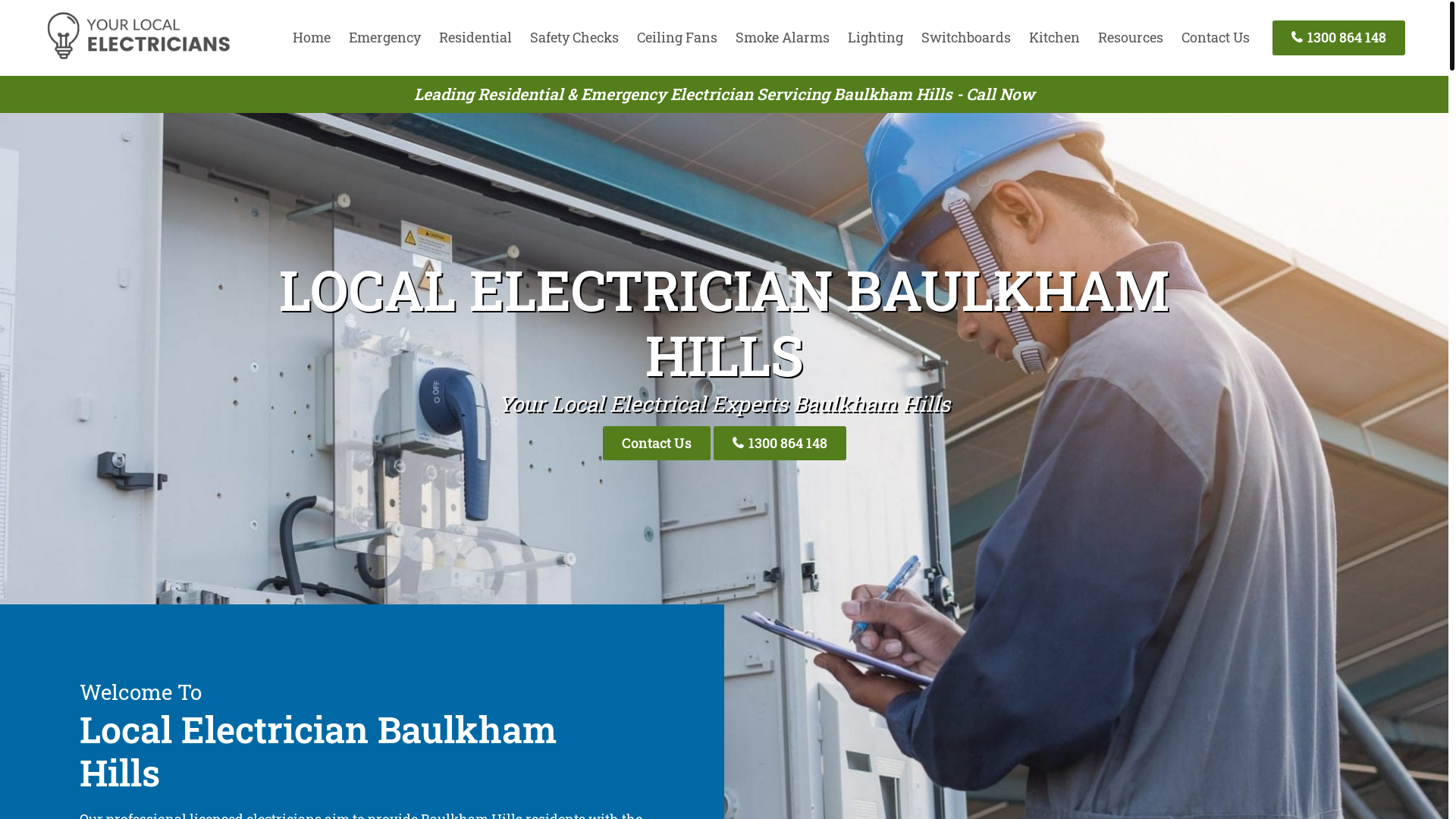 website screenshot of https://electricianbaulkhamhills-com-au.pages.dev/