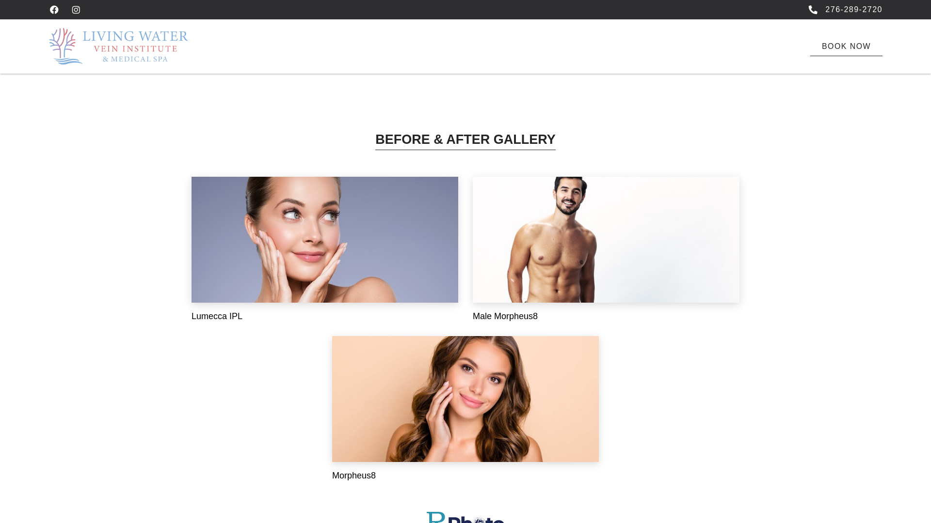 website screenshot of https://livingwatervein.gallery