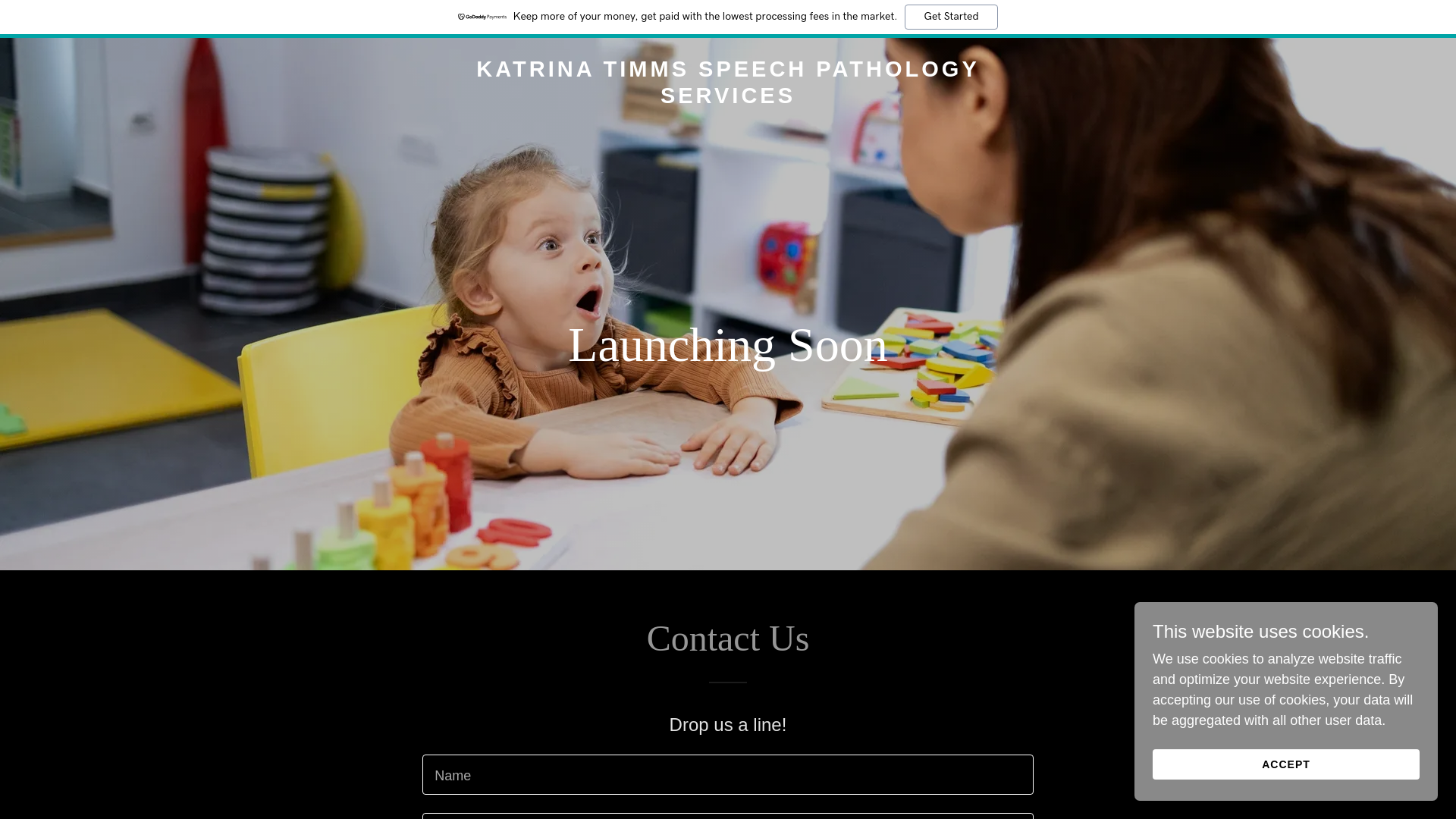 website screenshot of https://katrinatimmsspeech.com.au/