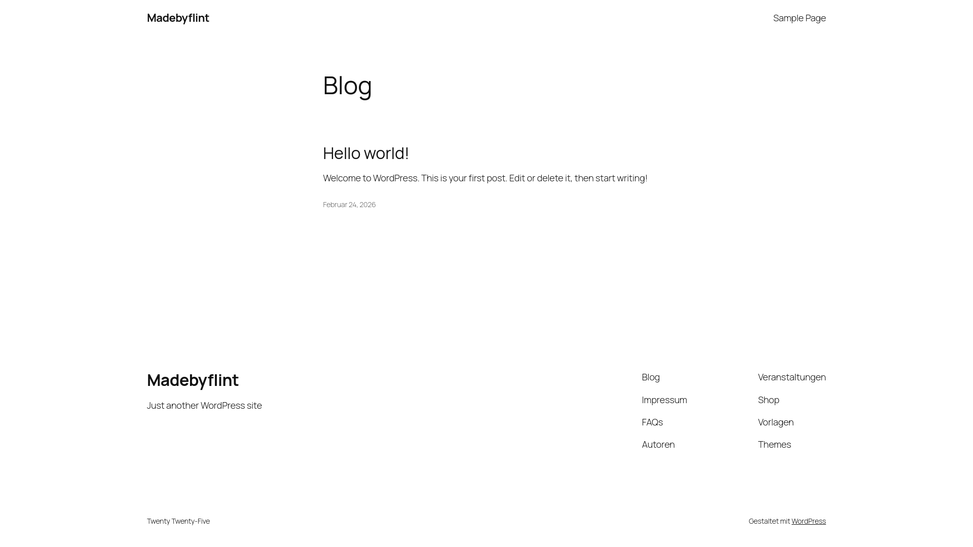 website screenshot of https://madebyflint.de/
