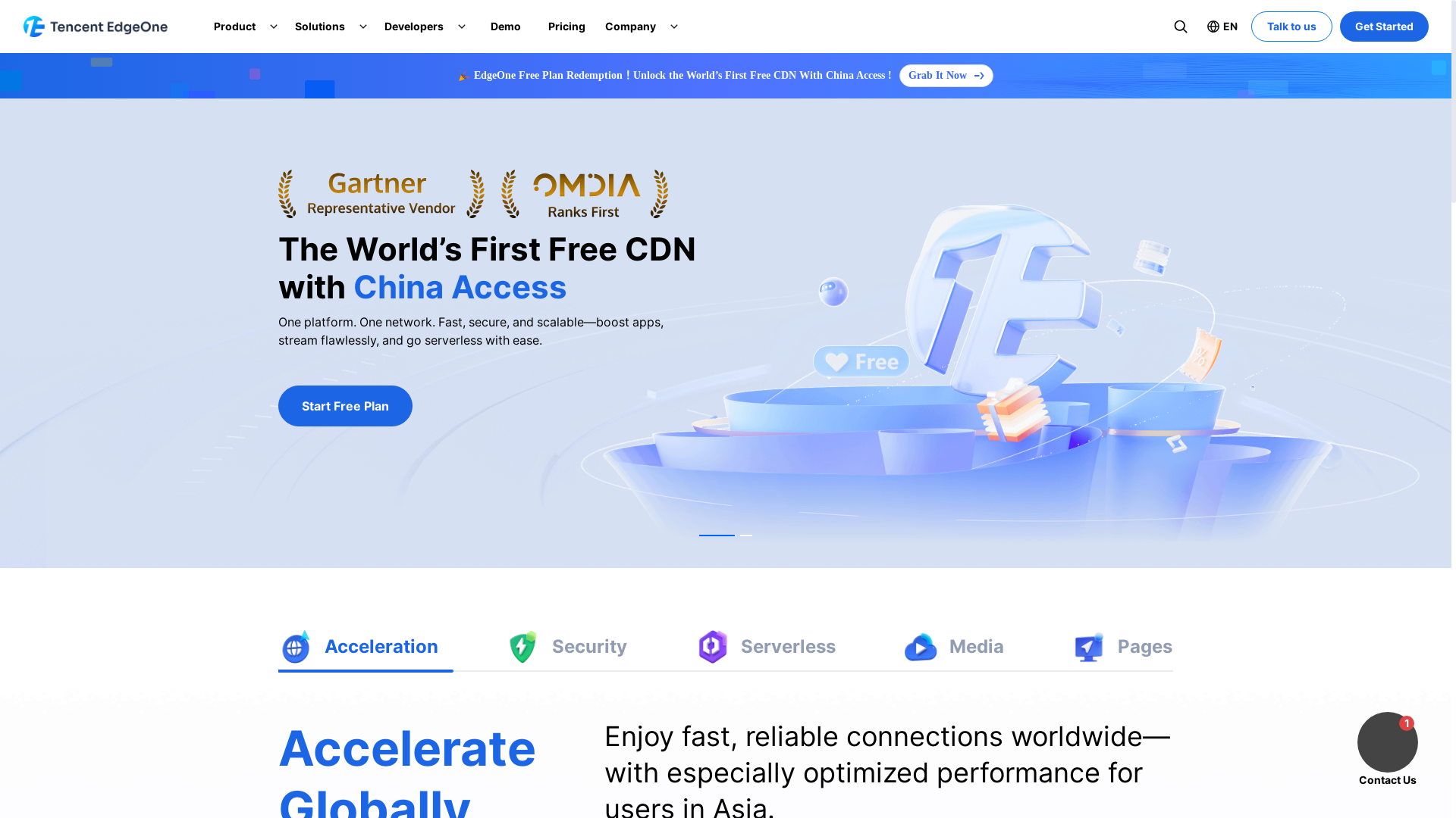 website screenshot of https://edgeone.ai