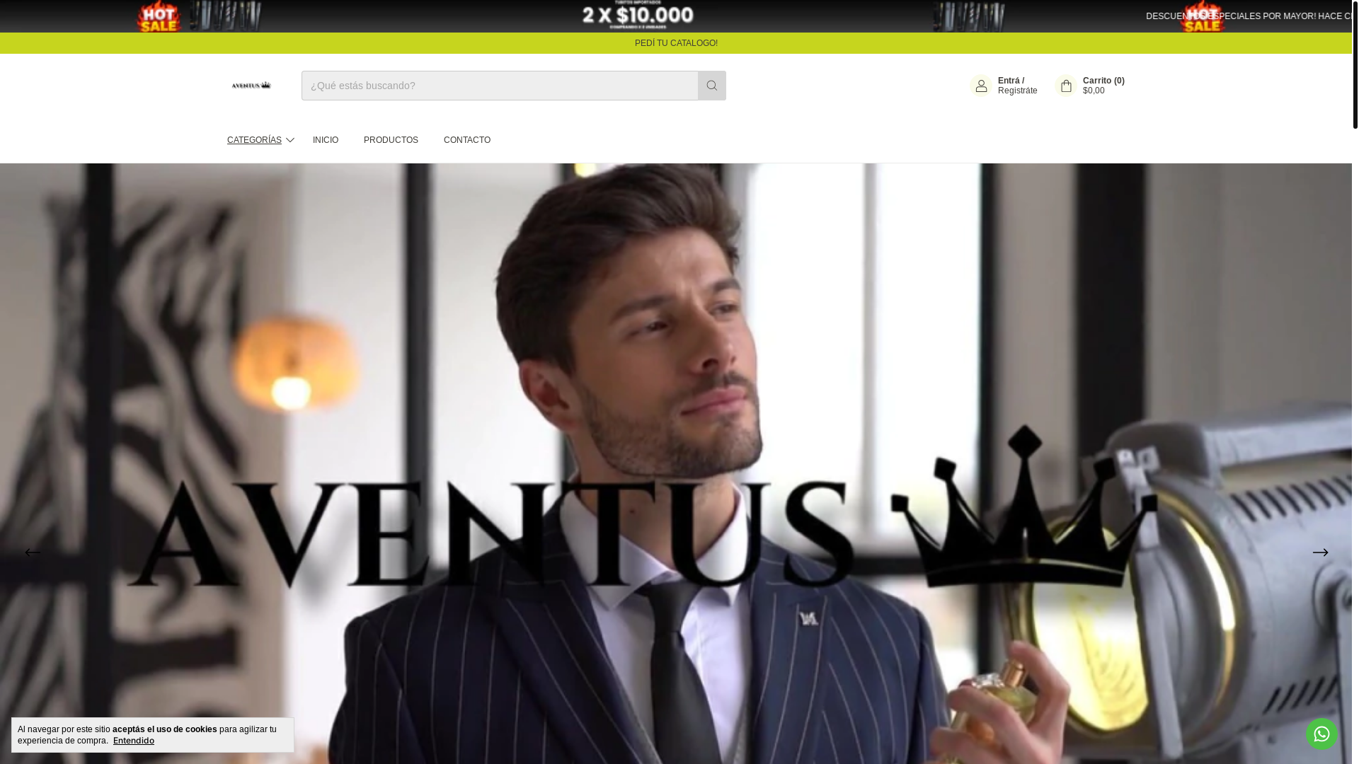 website screenshot of https://aventusperfumeria.com.ar/