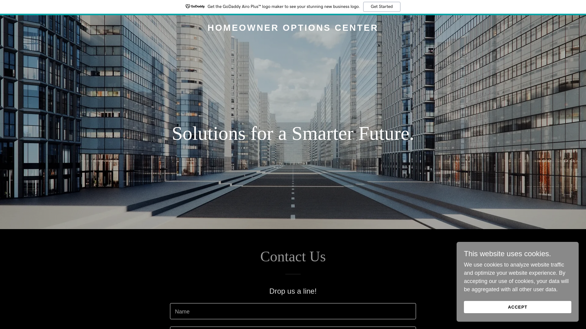 website screenshot of https://homeowneroptionscenter.com/