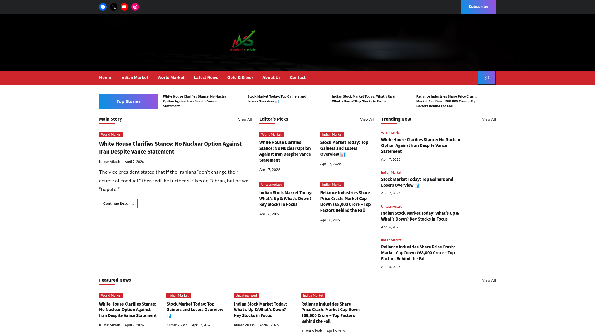 website screenshot of https://marketsustain.com