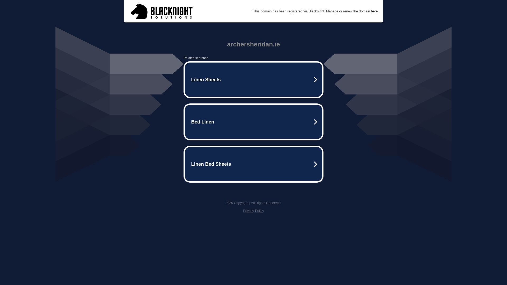 website screenshot of https://archersheridan.ie/