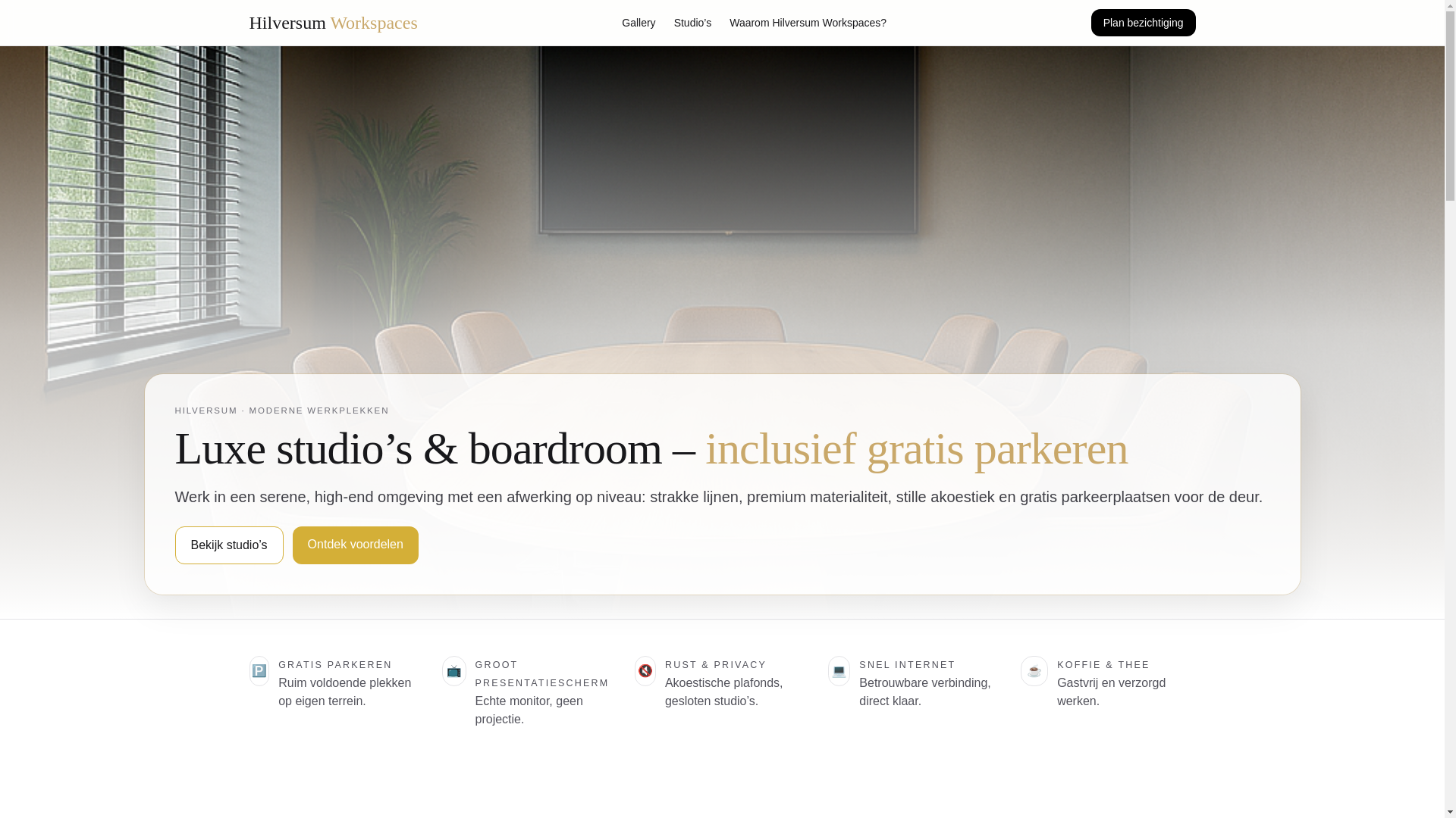 website screenshot of https://hilversumworkspaces.nl/